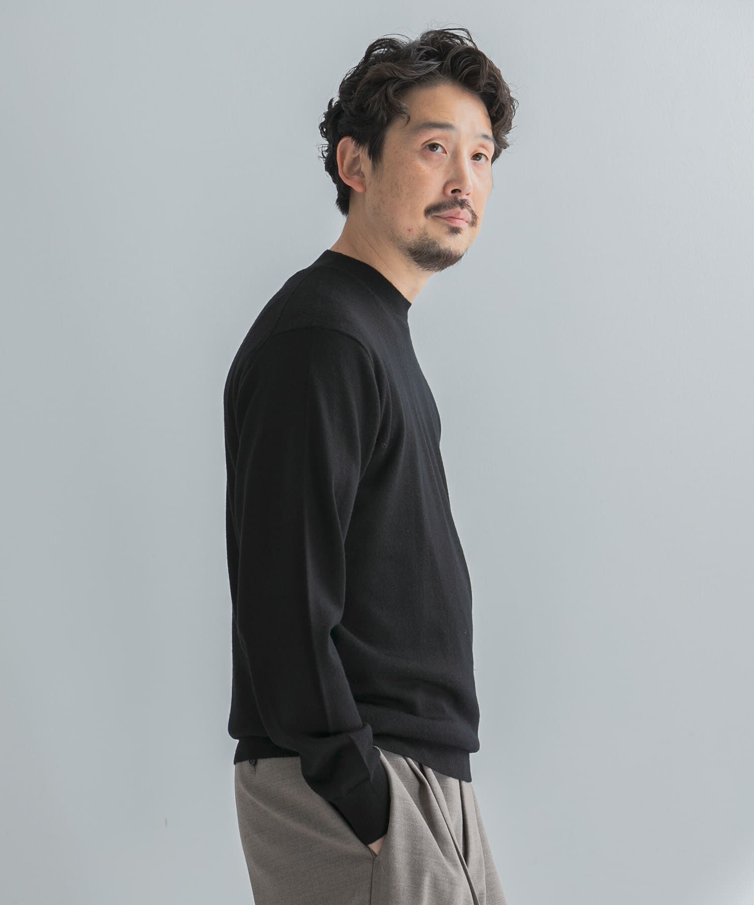 URBAN RESEARCH DOORS「LIFE STYLE TAILOR　マシンウォッシャブルハイゲージクルーニット」|その他|
