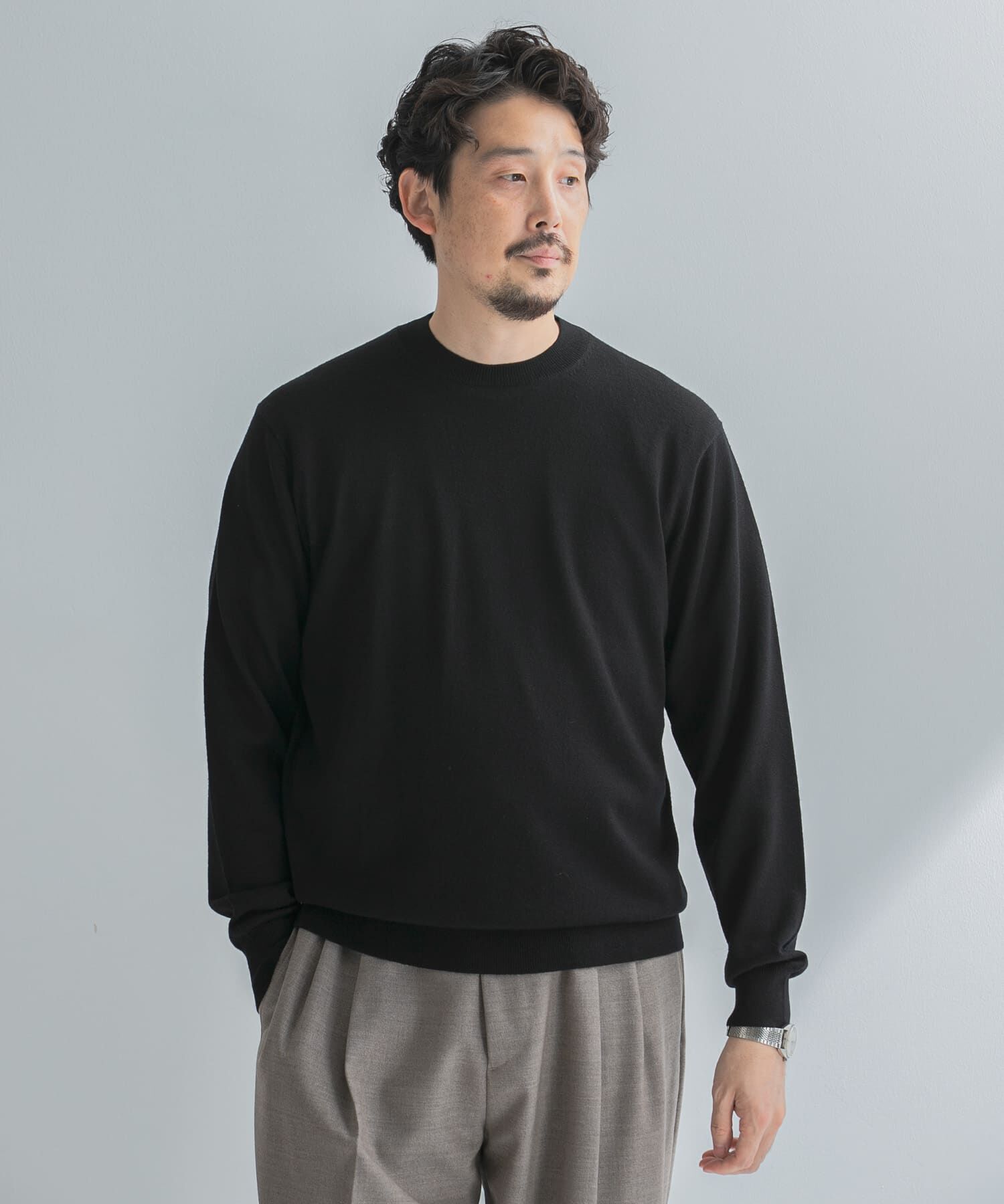 URBAN RESEARCH DOORS「LIFE STYLE TAILOR　マシンウォッシャブルハイゲージクルーニット」|その他|