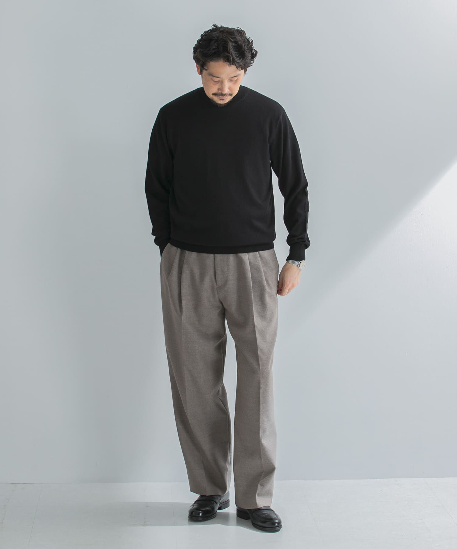 URBAN RESEARCH DOORS「LIFE STYLE TAILOR　マシンウォッシャブルハイゲージクルーニット」|その他|
