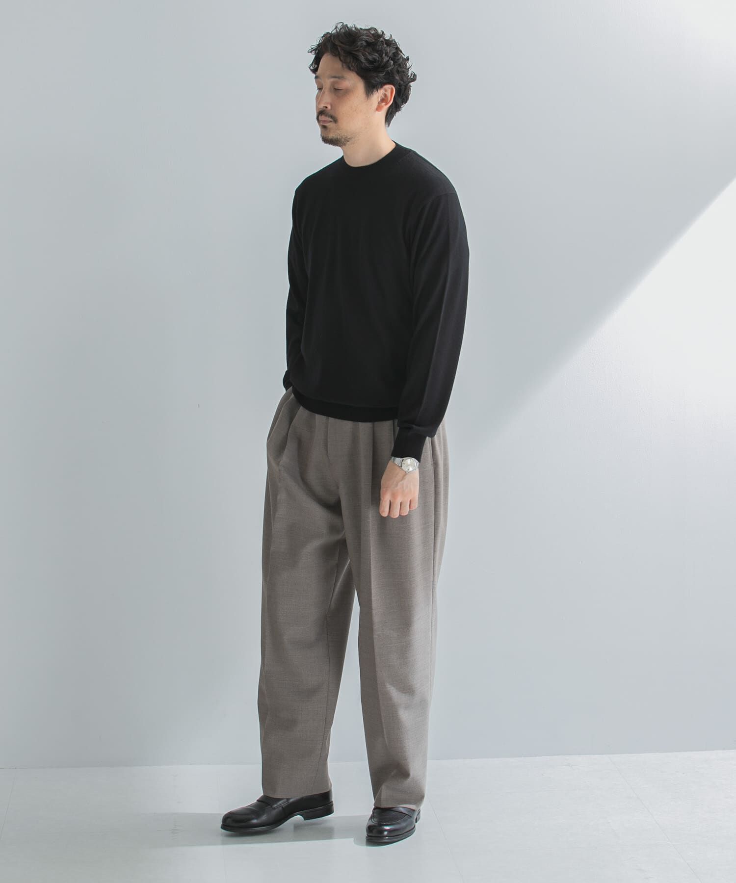 URBAN RESEARCH DOORS「LIFE STYLE TAILOR　マシンウォッシャブルハイゲージクルーニット」|その他|