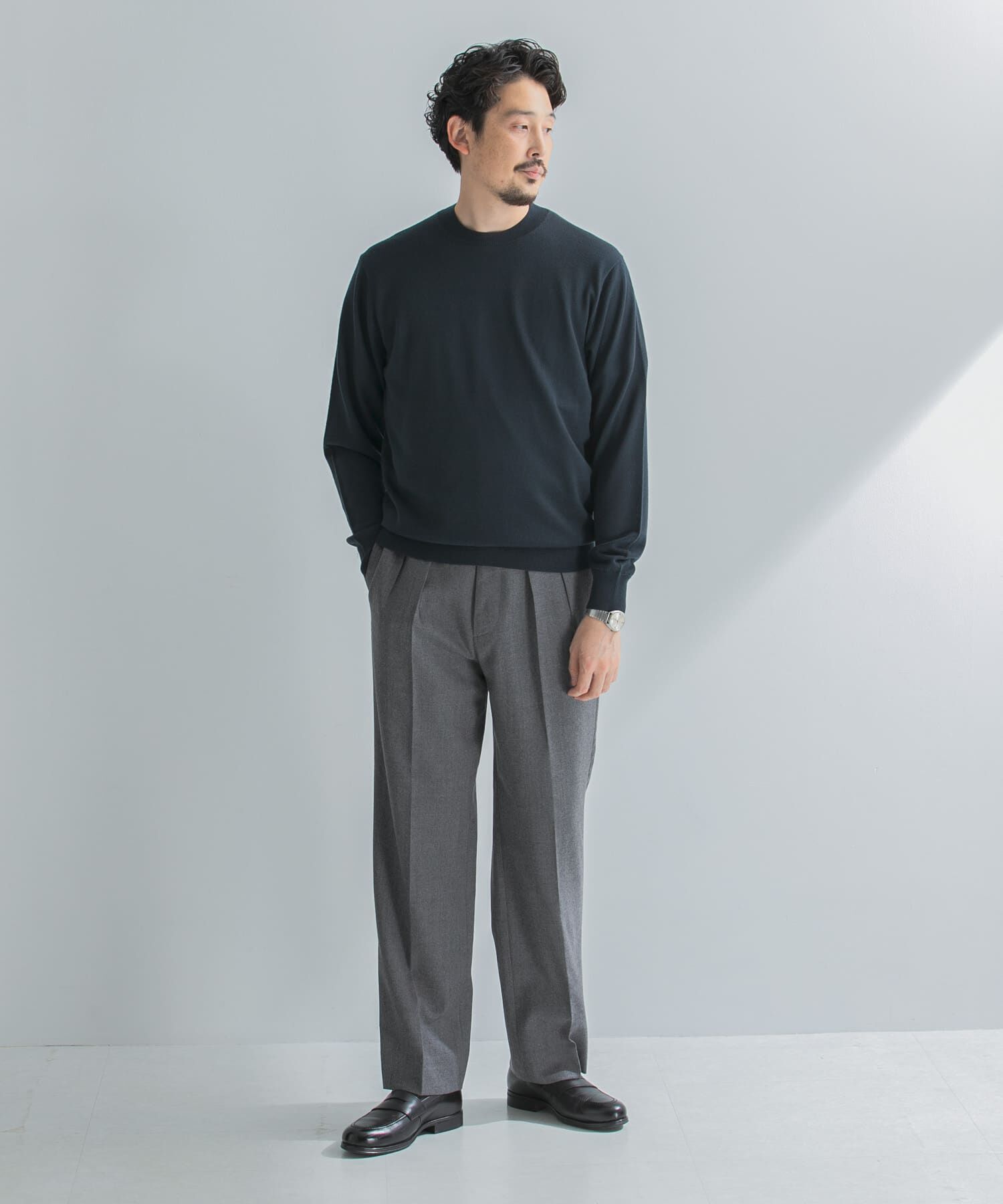 URBAN RESEARCH DOORS「LIFE STYLE TAILOR　マシンウォッシャブルハイゲージクルーニット」|その他|