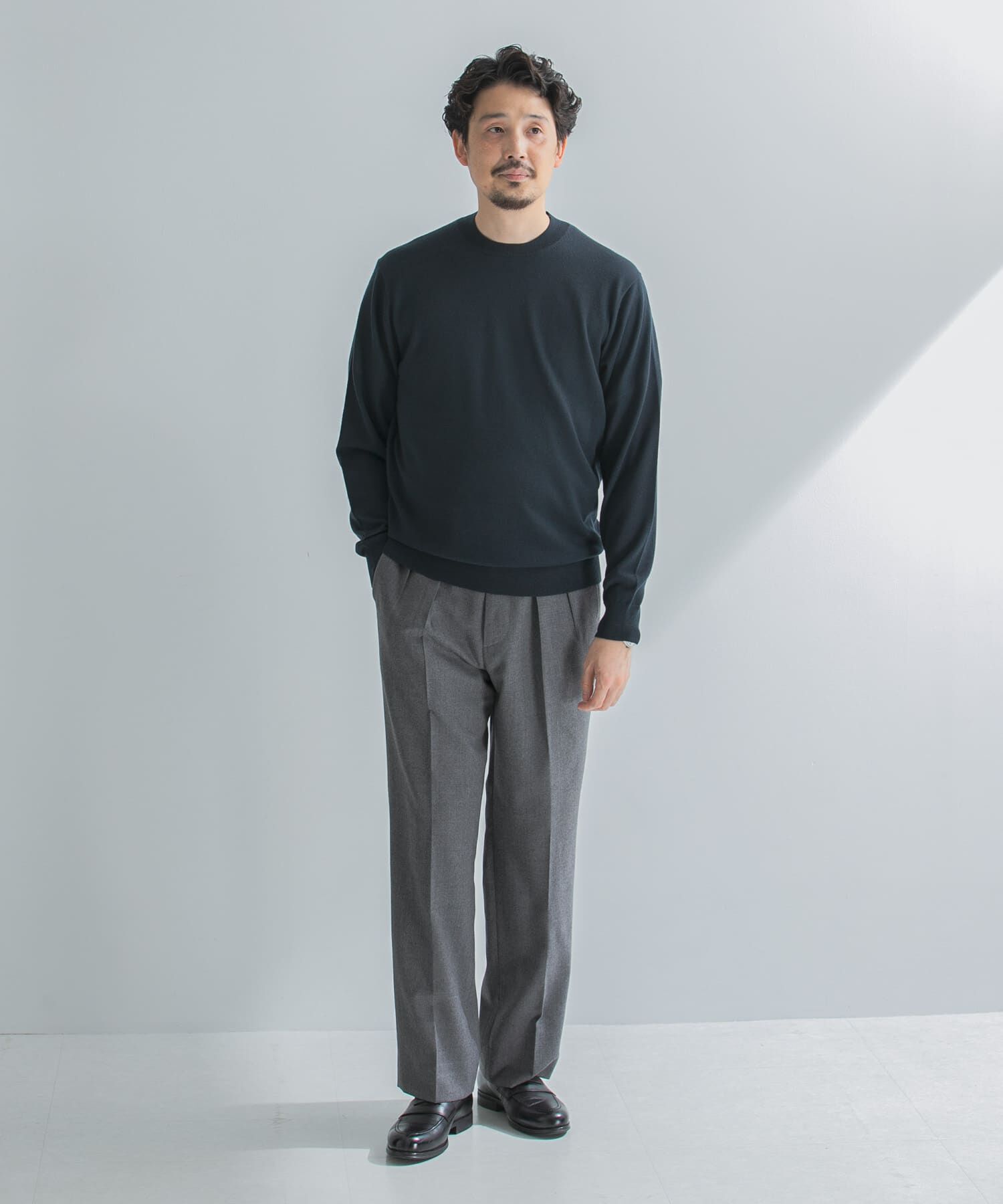 URBAN RESEARCH DOORS「LIFE STYLE TAILOR　マシンウォッシャブルハイゲージクルーニット」|その他|
