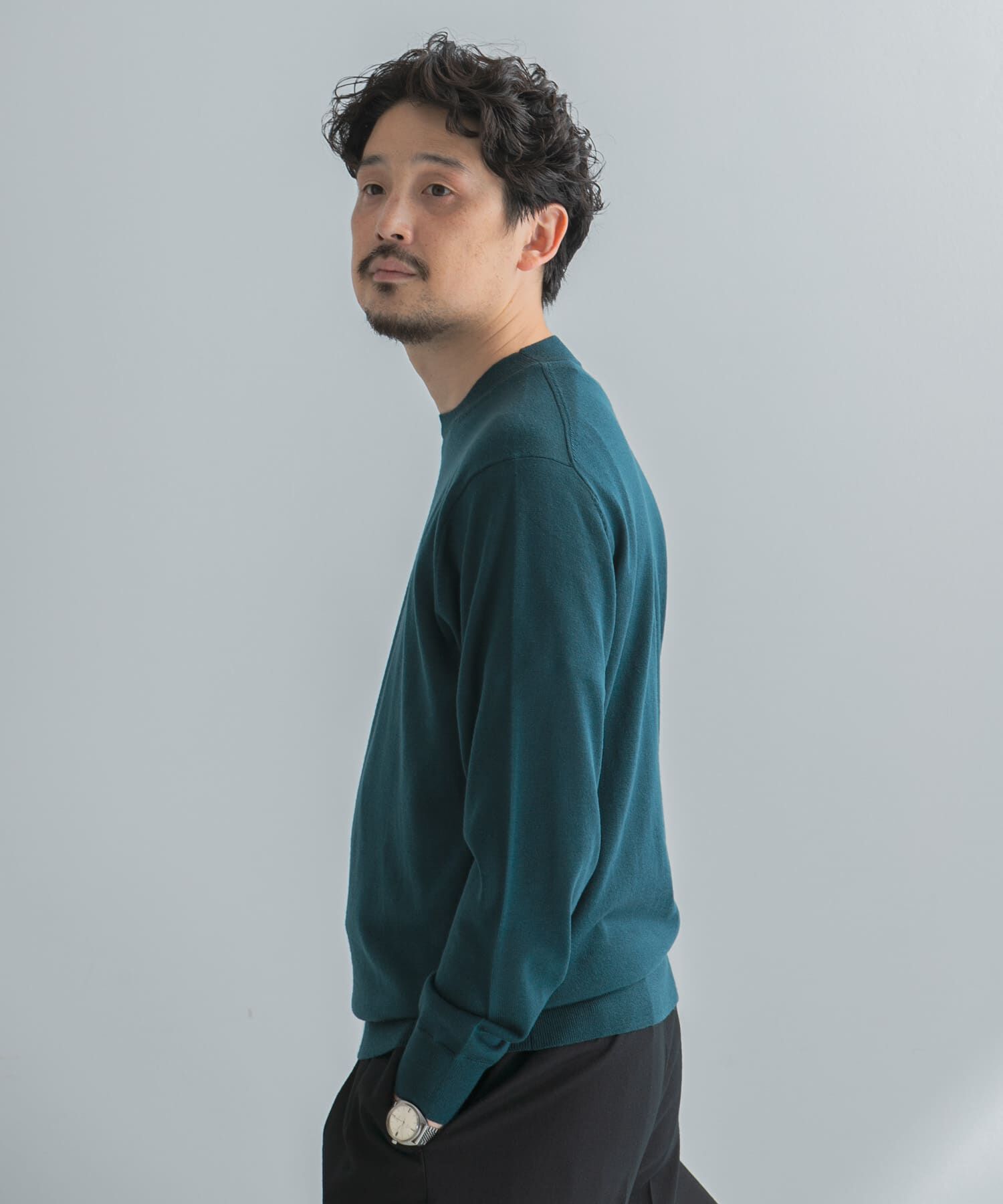 URBAN RESEARCH DOORS「LIFE STYLE TAILOR　マシンウォッシャブルハイゲージクルーニット」|その他|