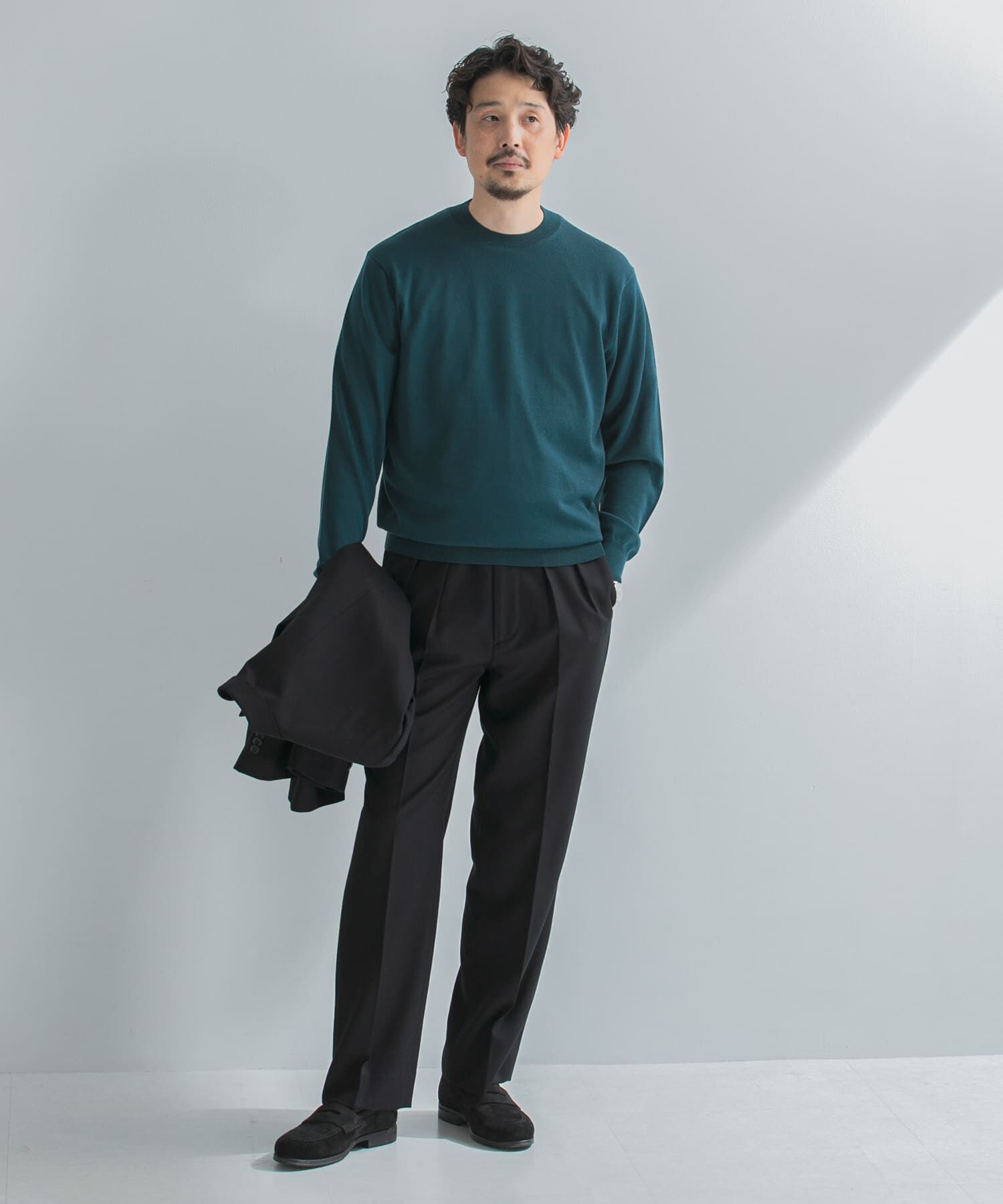 URBAN RESEARCH DOORS「LIFE STYLE TAILOR　マシンウォッシャブルハイゲージクルーニット」|その他|