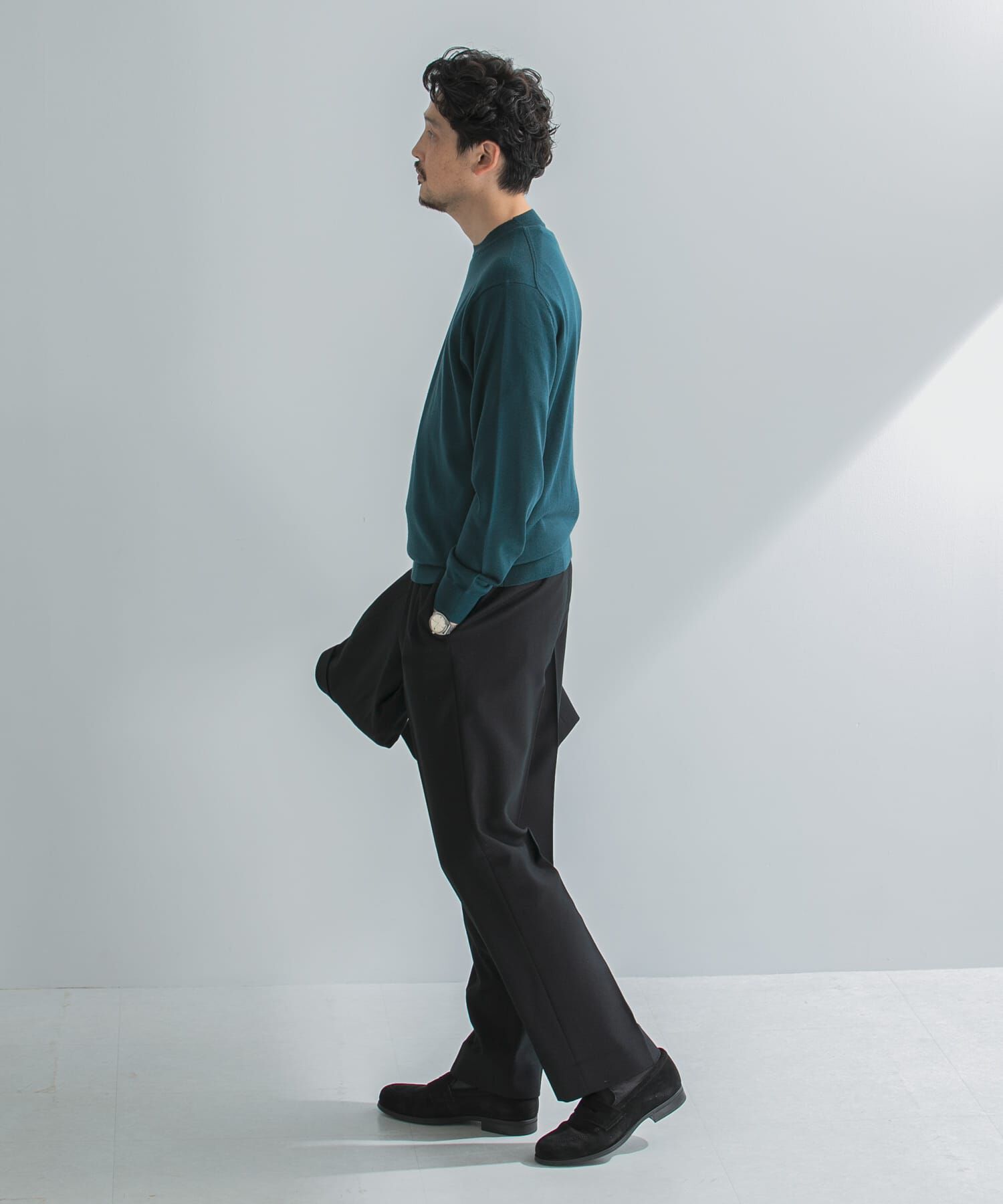 URBAN RESEARCH DOORS「LIFE STYLE TAILOR　マシンウォッシャブルハイゲージクルーニット」|その他|