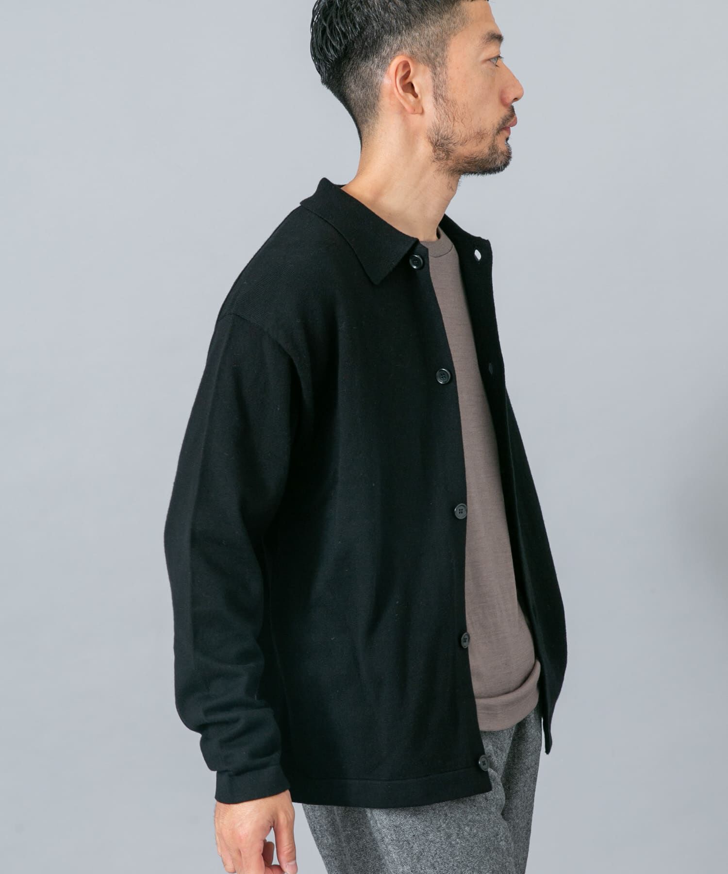 URBAN RESEARCH ROSSO「『イージーケア』コットンカシミヤポロカーディガン」|カーディガン|