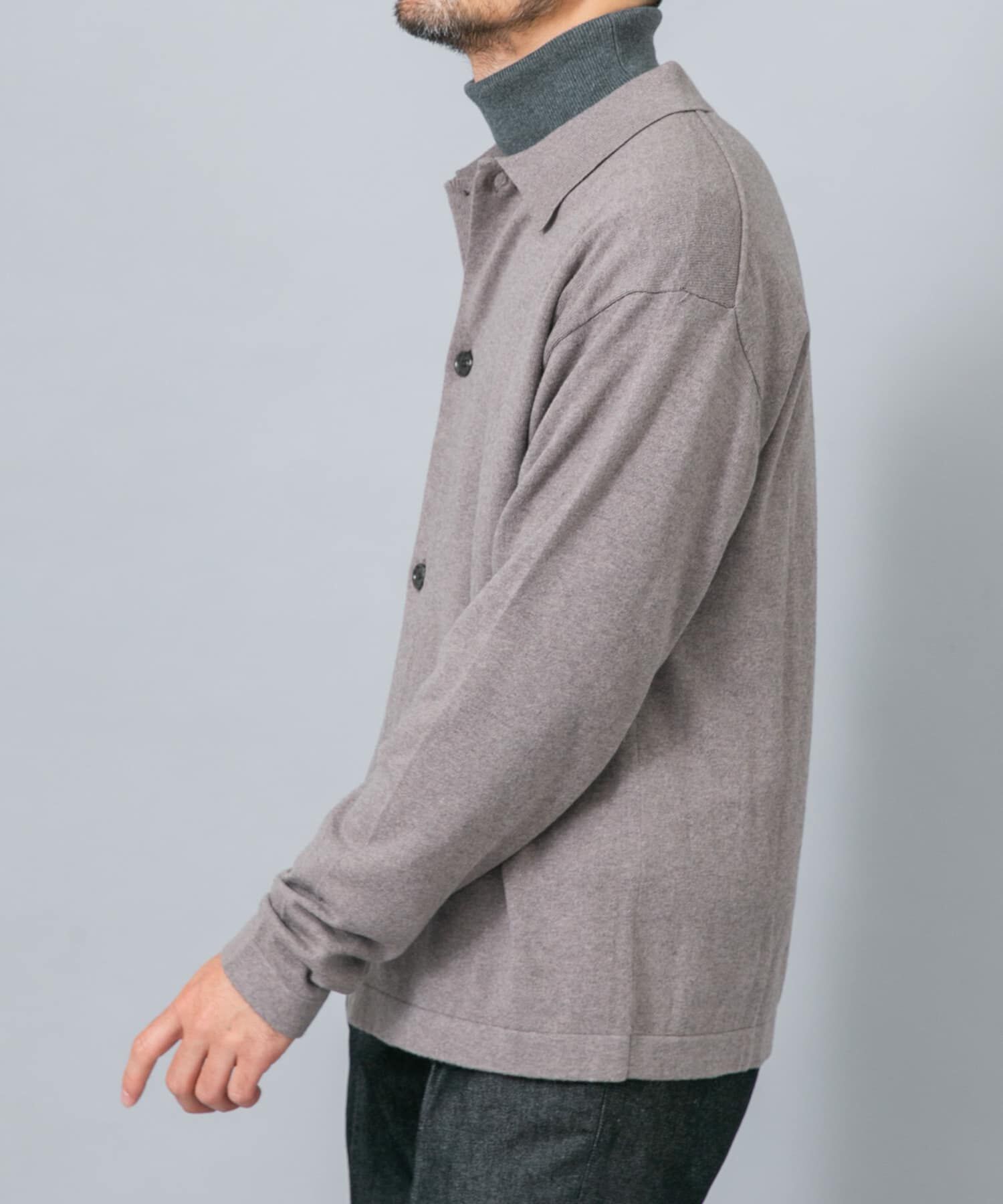 URBAN RESEARCH ROSSO「『イージーケア』コットンカシミヤポロカーディガン」|カーディガン|
