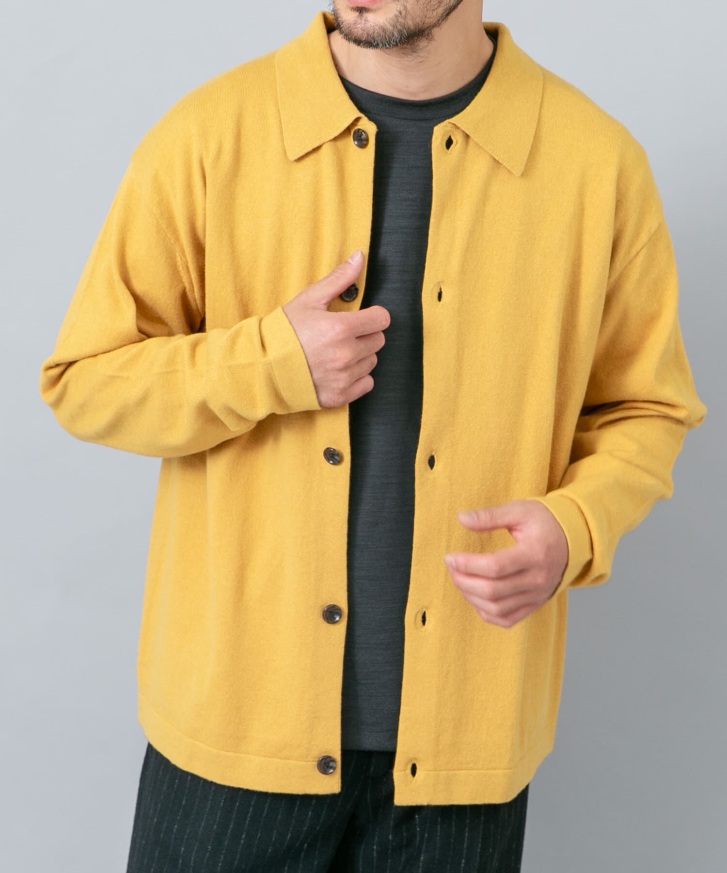 URBAN RESEARCH ROSSO「『イージーケア』コットンカシミヤポロカーディガン」|カーディガン|