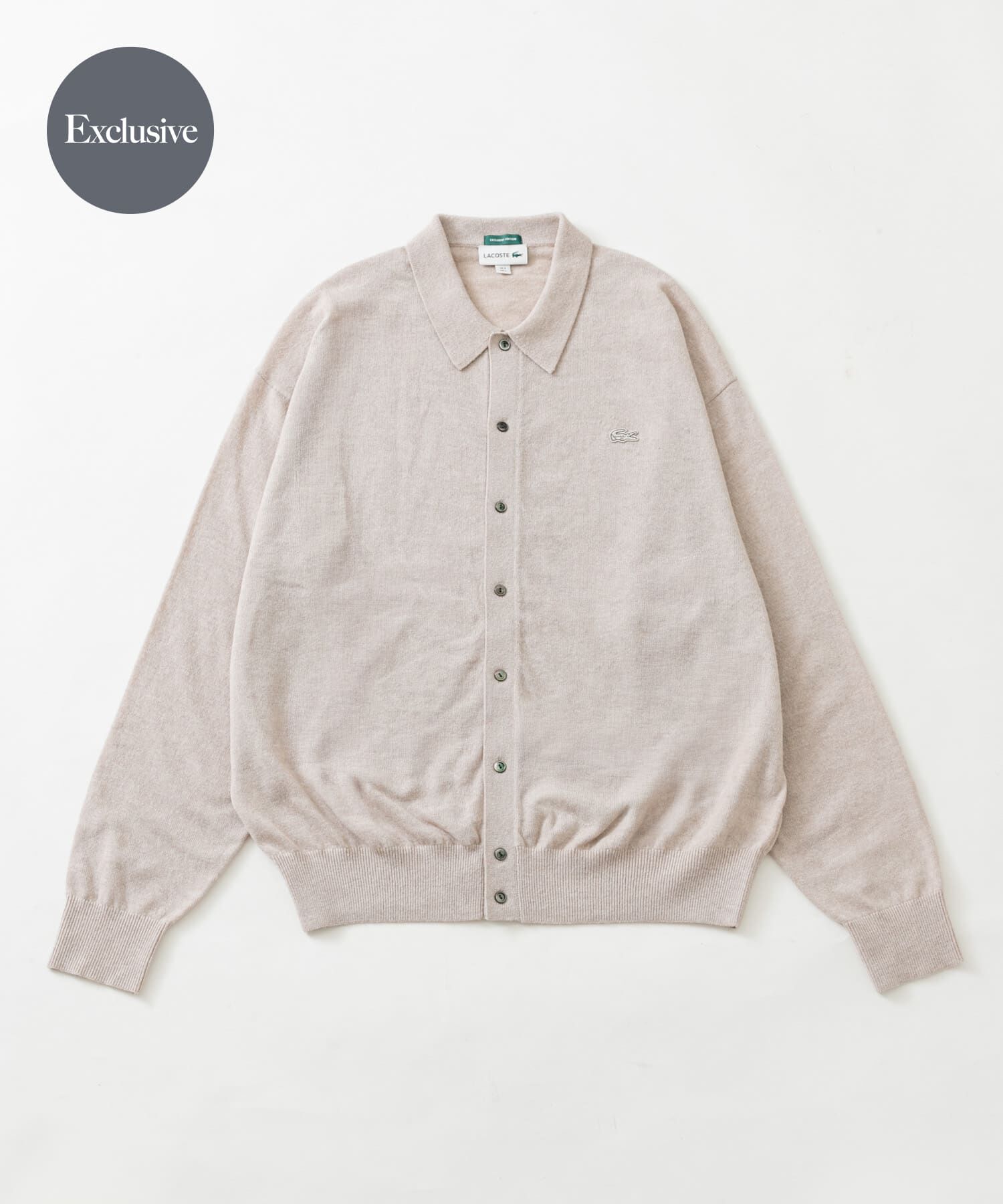 URBAN RESEARCH「『別注』LACOSTE&times;URBAN RESEARC　KNIT POLO CARDIGAN」|カーディガン|ホワイト系その他