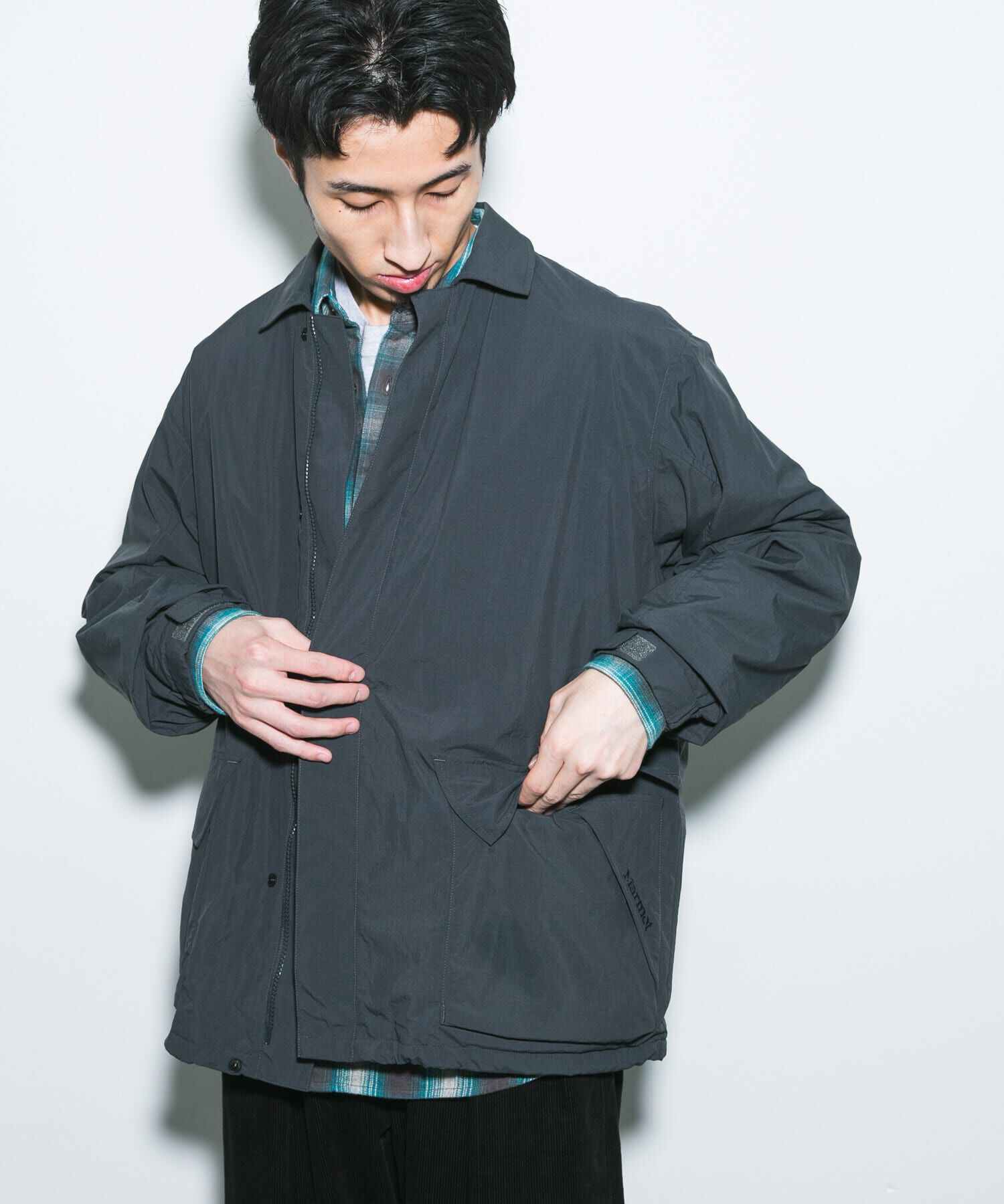 URBAN RESEARCH DOORS「『別注』Marmot&times;DOORS　PERTEX OCTA JACKET」|ノーカラーコート|