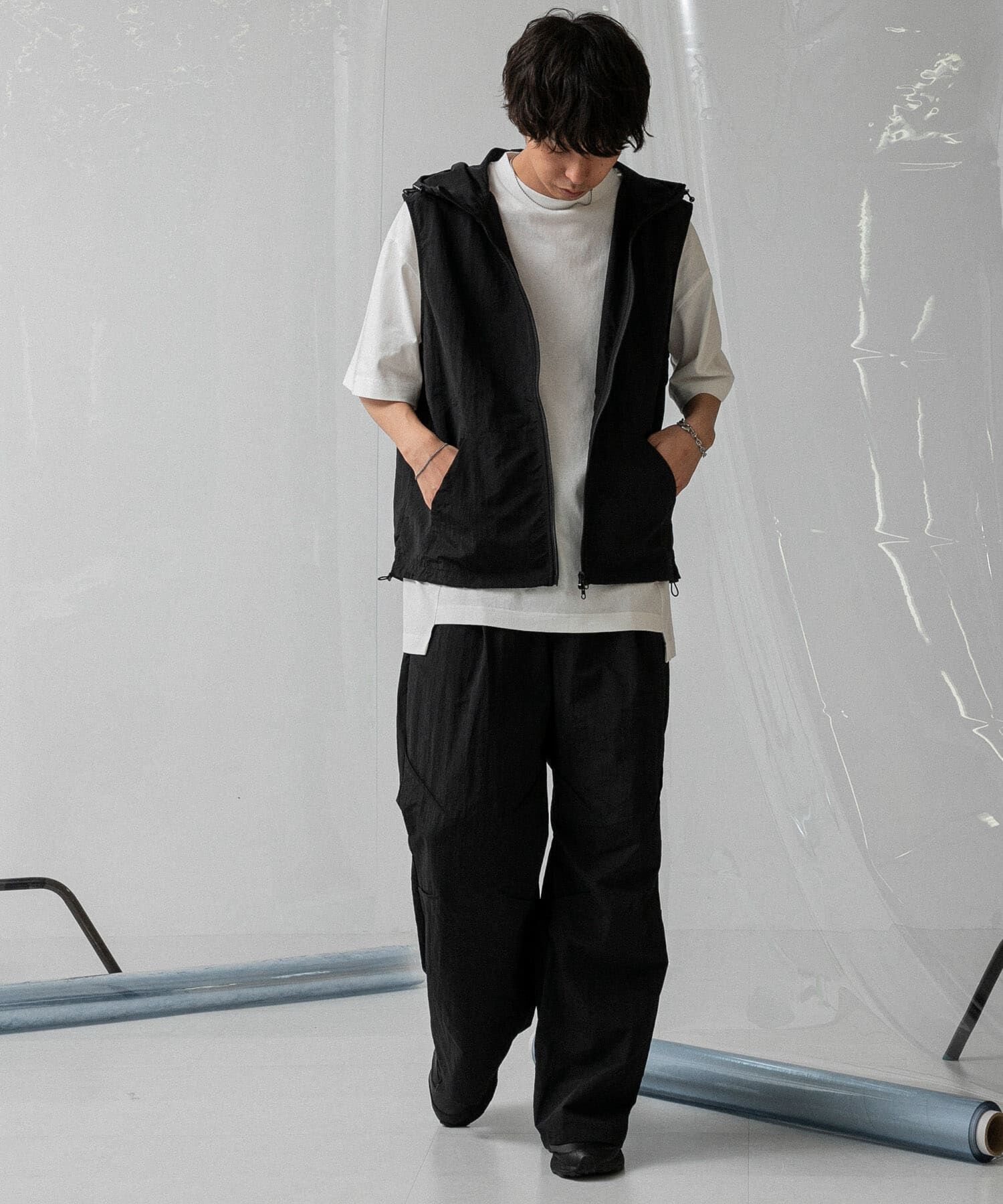 SENSE OF PLACE by URBAN RESEARCH「『わたべ&times;SOP』ナイロンフレアワイドパンツ」|その他|