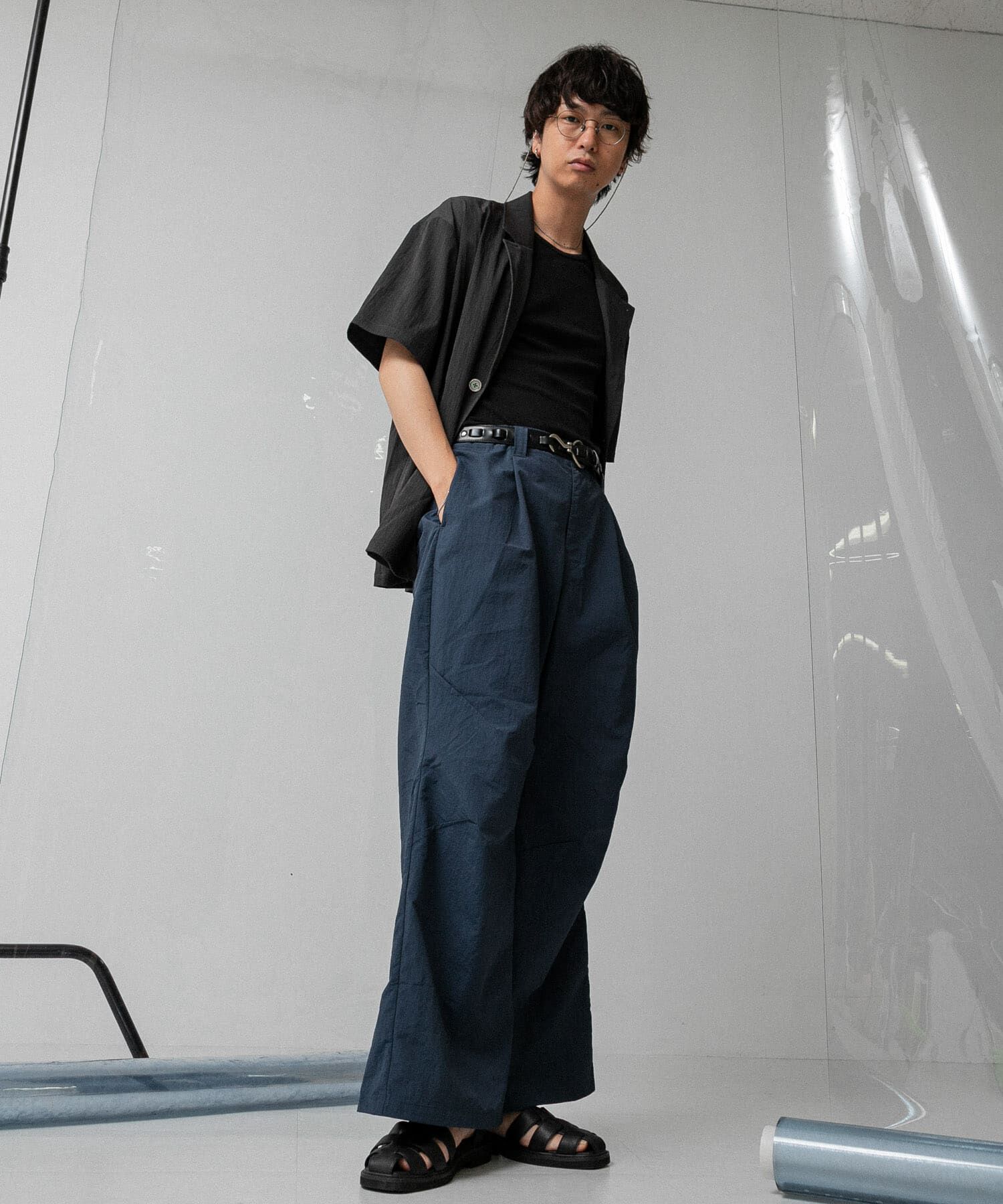SENSE OF PLACE by URBAN RESEARCH「『わたべ&times;SOP』ナイロンフレアワイドパンツ」|その他|