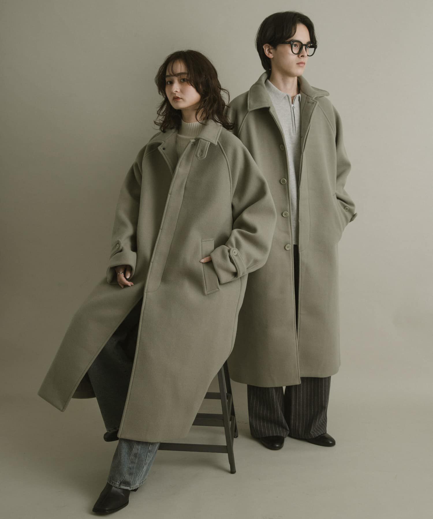 SENSE OF PLACE by URBAN RESEARCH「『ユニセックス』バルマカーンルーズコート」|ノーカラーコート|