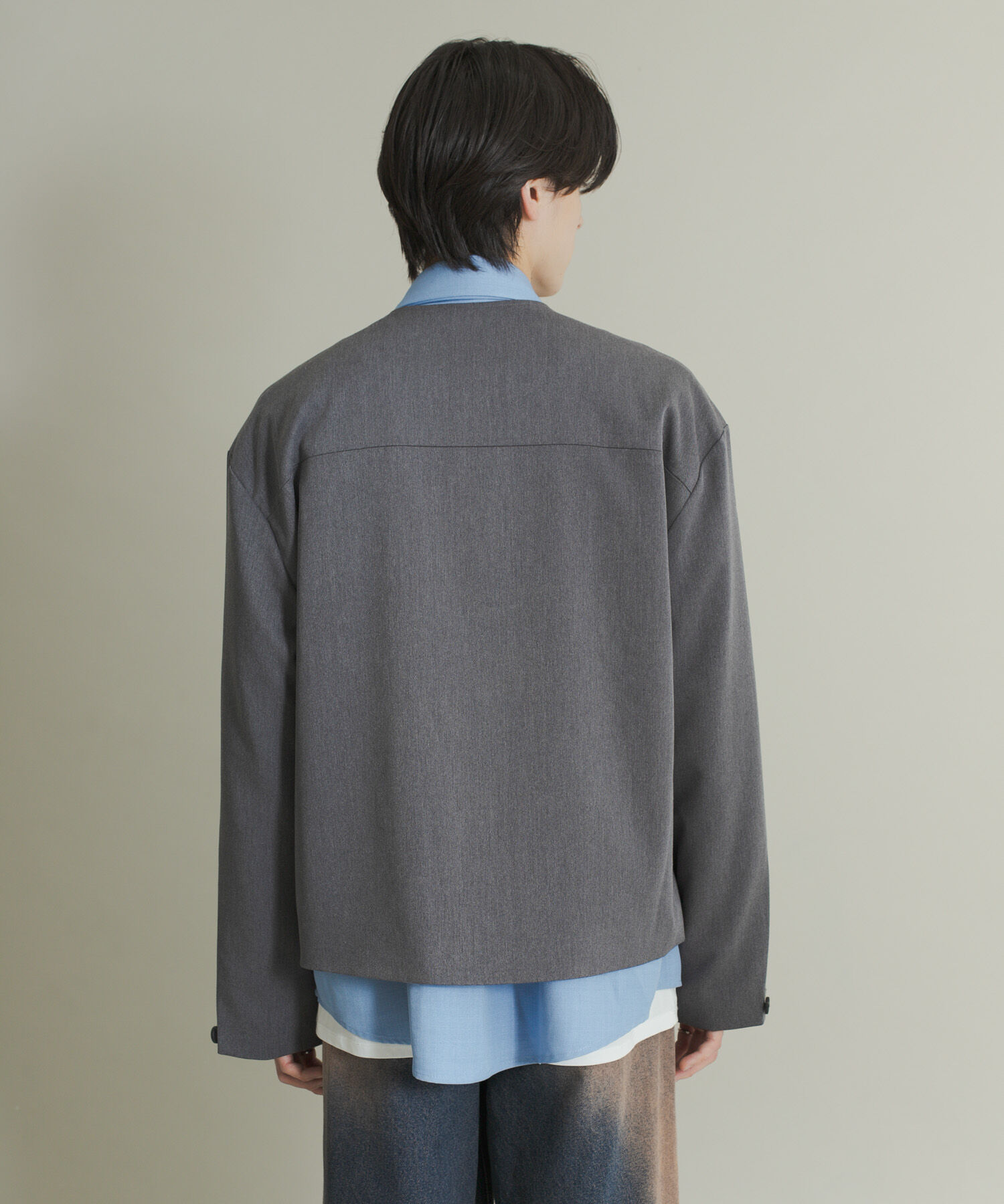 SENSE OF PLACE by URBAN RESEARCH「コンフォートクルーネックジャケット」|ノーカラーコート|