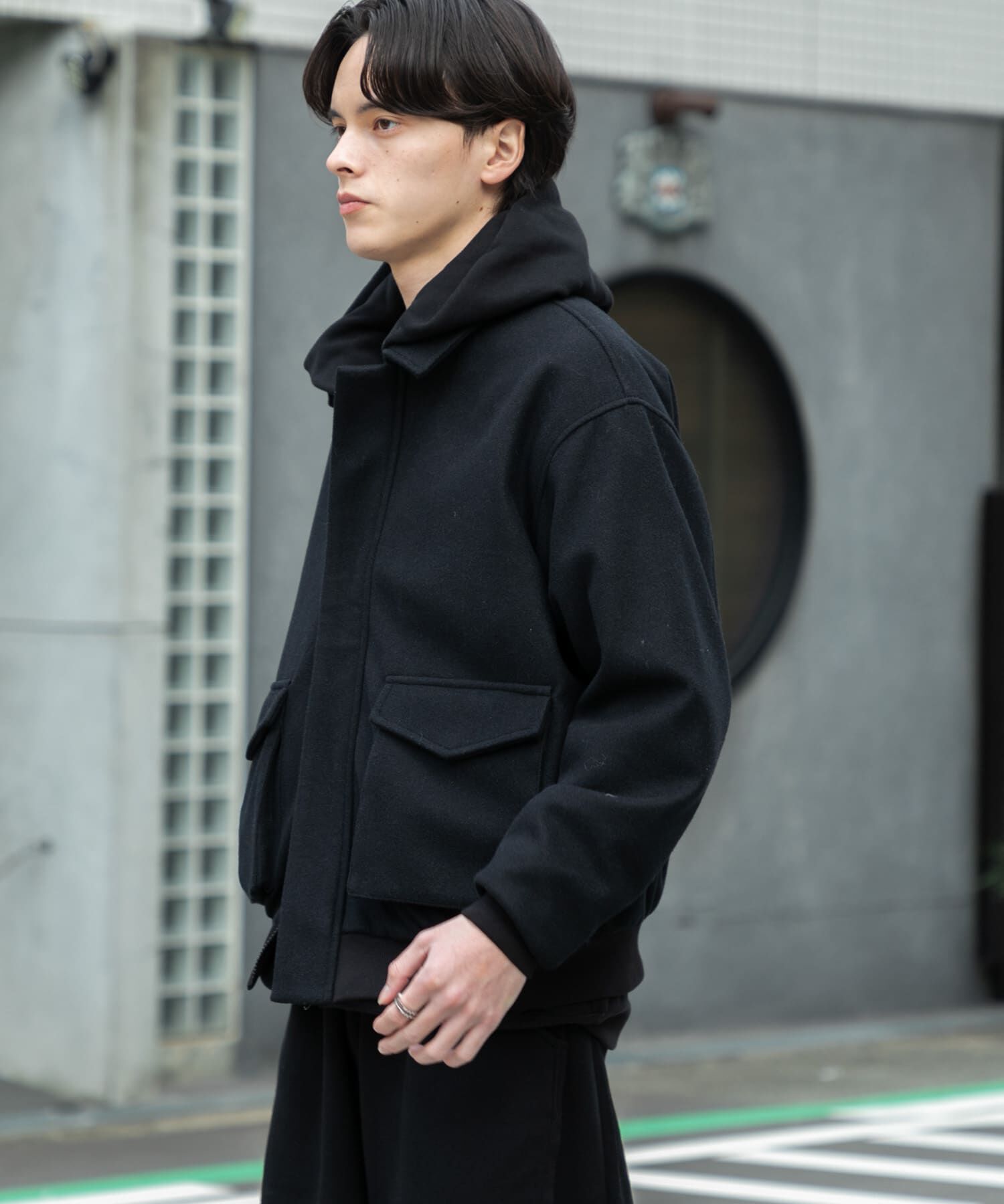 SENSE OF PLACE by URBAN RESEARCH「『UR TECH』カットメルトンブルゾン」|ブルゾン・スタジャン|