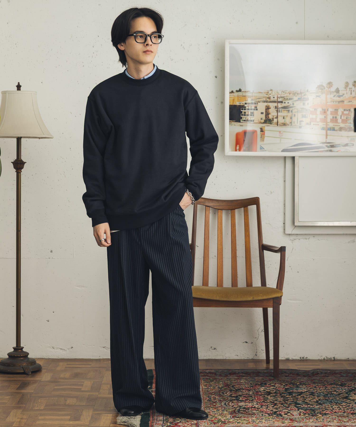 SENSE OF PLACE by URBAN RESEARCH「『WEB/一部店舗限定サイズ』フェイクスエードクルーネックスウェット」|スウェット・ジャージ|