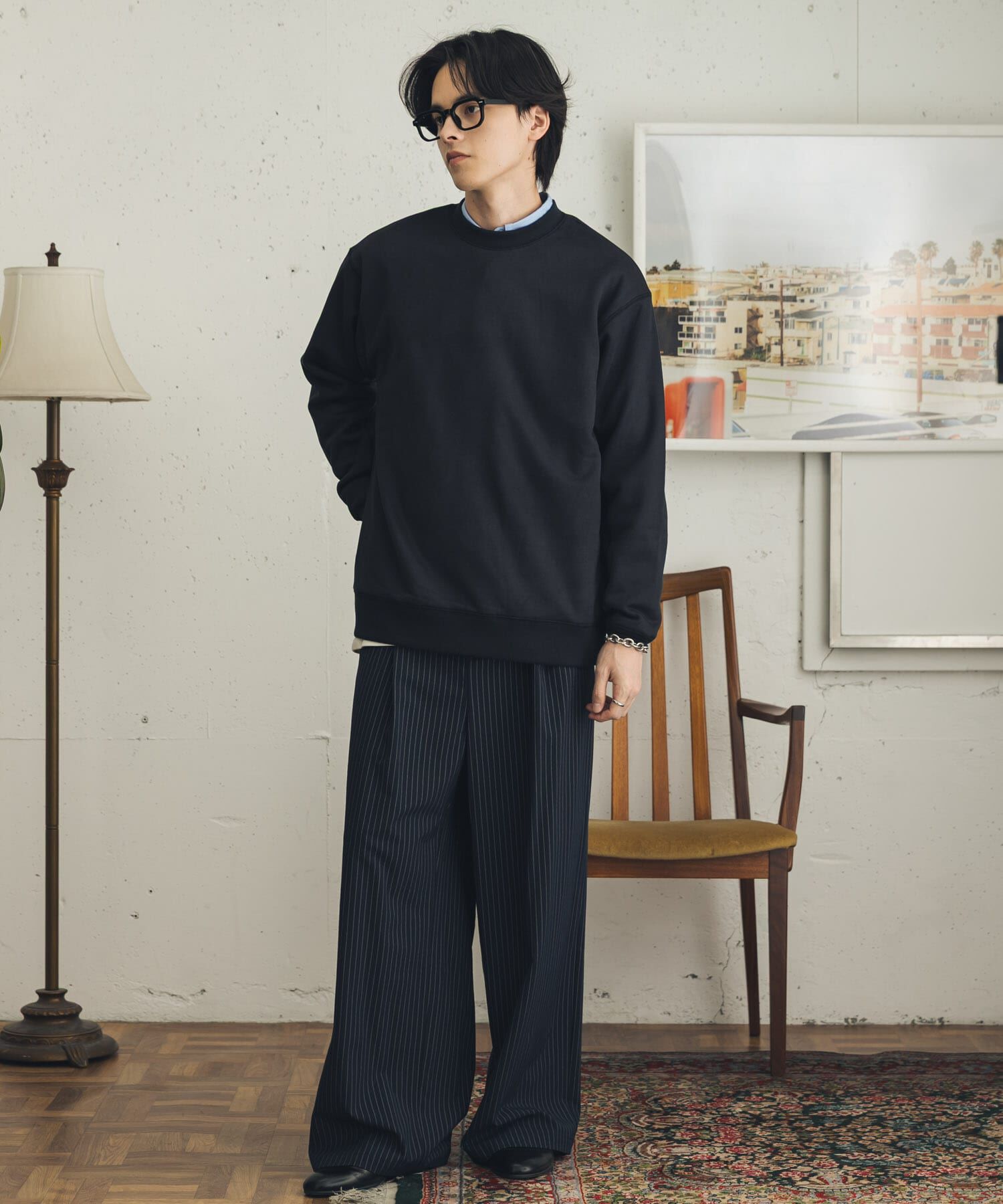 SENSE OF PLACE by URBAN RESEARCH「『WEB/一部店舗限定サイズ』フェイクスエードクルーネックスウェット」|スウェット・ジャージ|