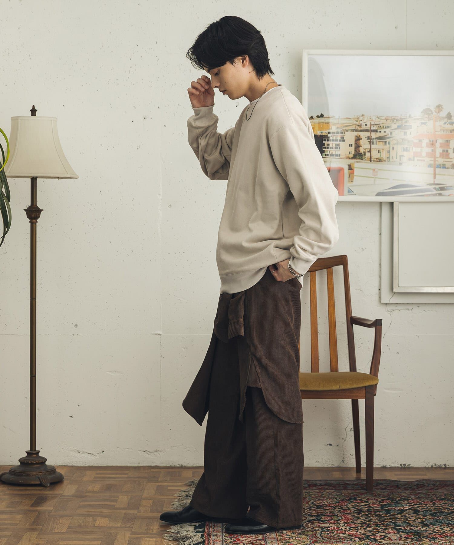 SENSE OF PLACE by URBAN RESEARCH「『WEB/一部店舗限定サイズ』フェイクスエードクルーネックスウェット」|スウェット・ジャージ|