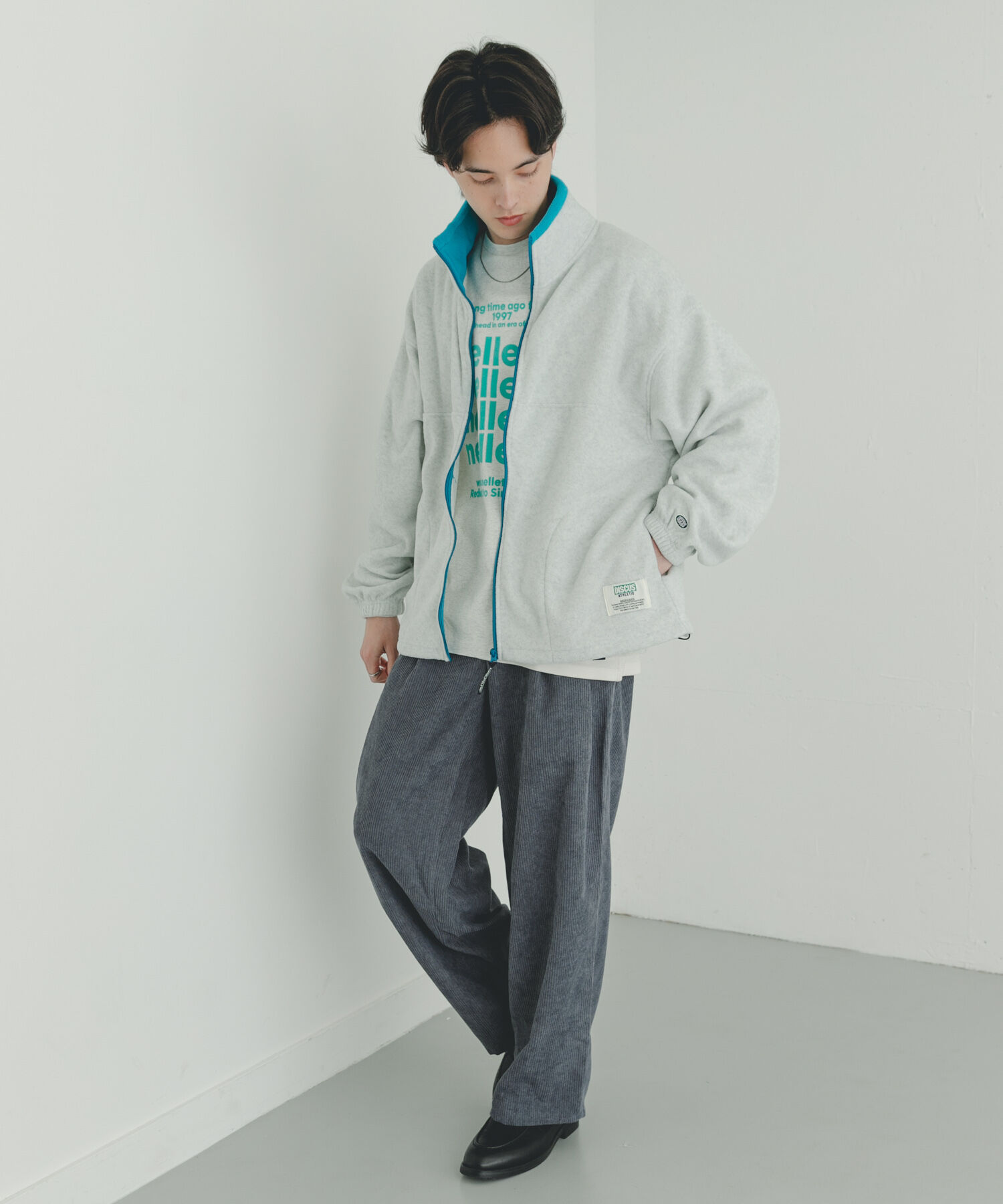 SENSE OF PLACE by URBAN RESEARCH「DISCUS　スタンドカラー配色フルZIP JACKET」|ノーカラーコート|