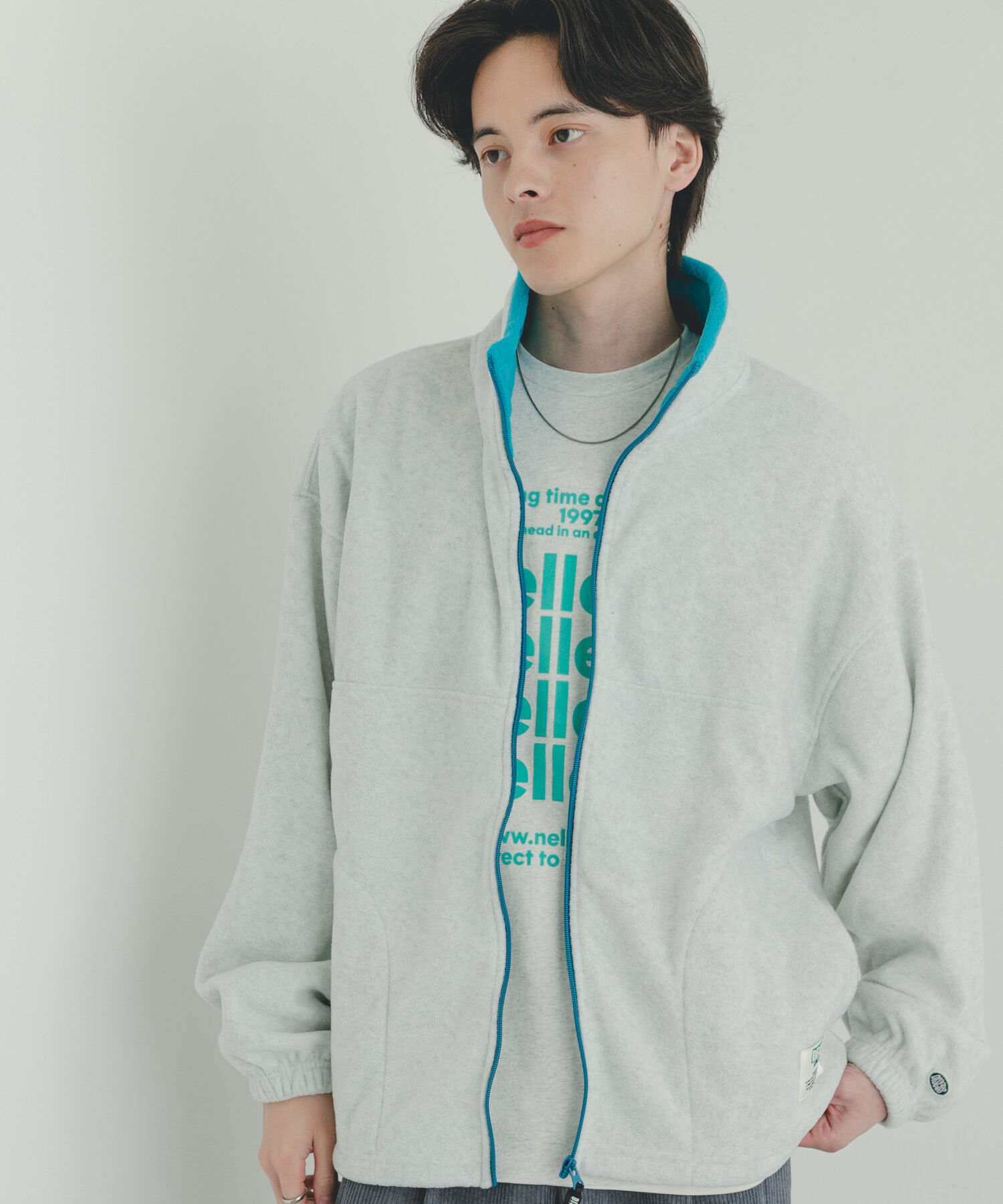 SENSE OF PLACE by URBAN RESEARCH「DISCUS　スタンドカラー配色フルZIP JACKET」|ノーカラーコート|