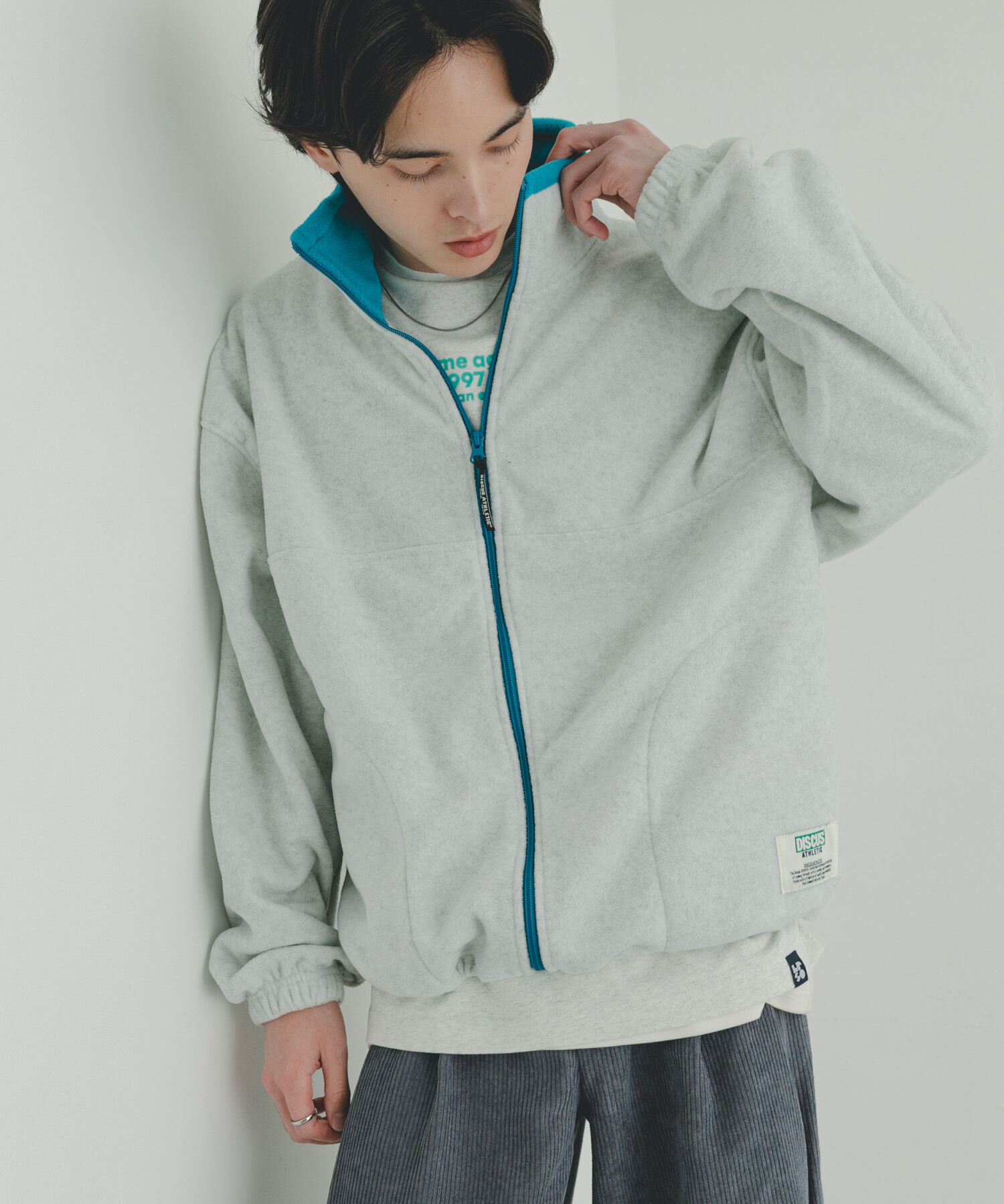 SENSE OF PLACE by URBAN RESEARCH「DISCUS　スタンドカラー配色フルZIP JACKET」|ノーカラーコート|