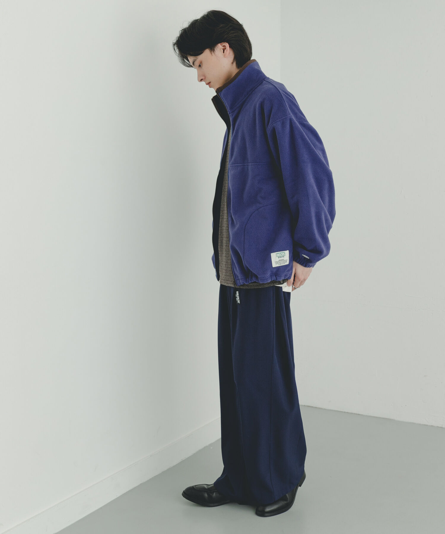 SENSE OF PLACE by URBAN RESEARCH「DISCUS　スタンドカラー配色フルZIP JACKET」|ノーカラーコート|