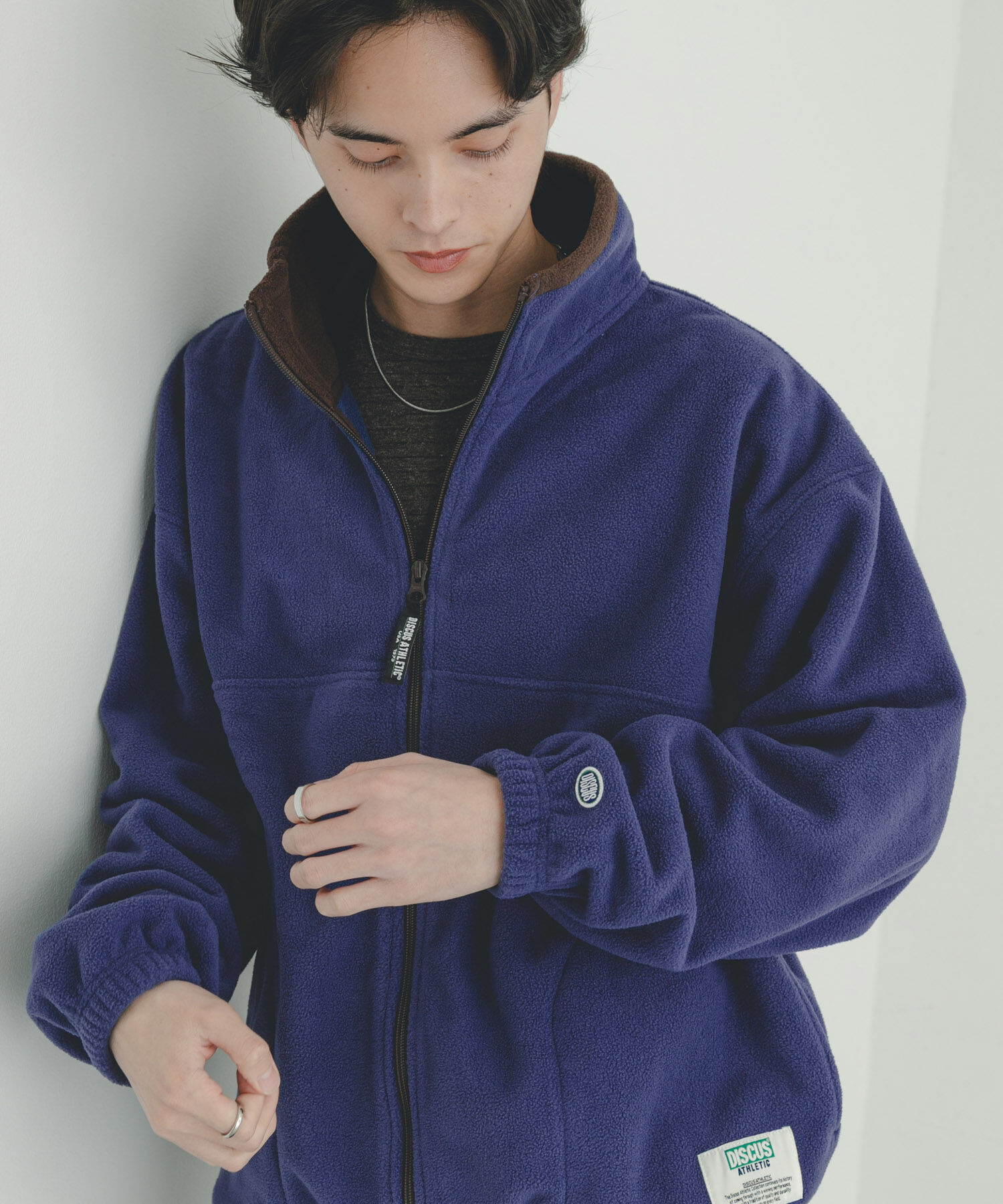SENSE OF PLACE by URBAN RESEARCH「DISCUS　スタンドカラー配色フルZIP JACKET」|ノーカラーコート|