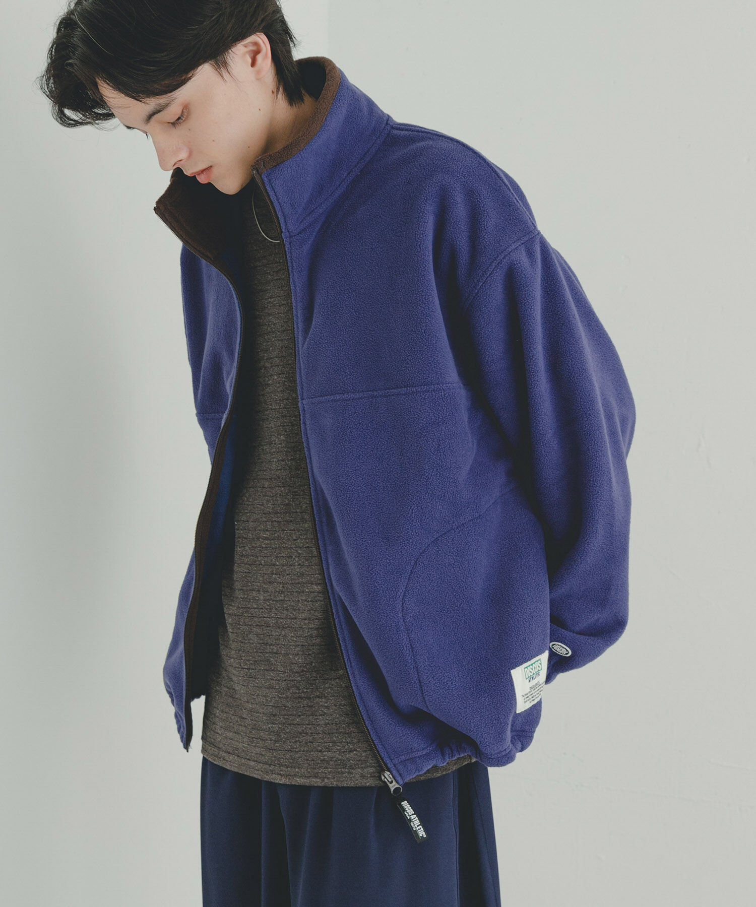 SENSE OF PLACE by URBAN RESEARCH「DISCUS　スタンドカラー配色フルZIP JACKET」|ノーカラーコート|