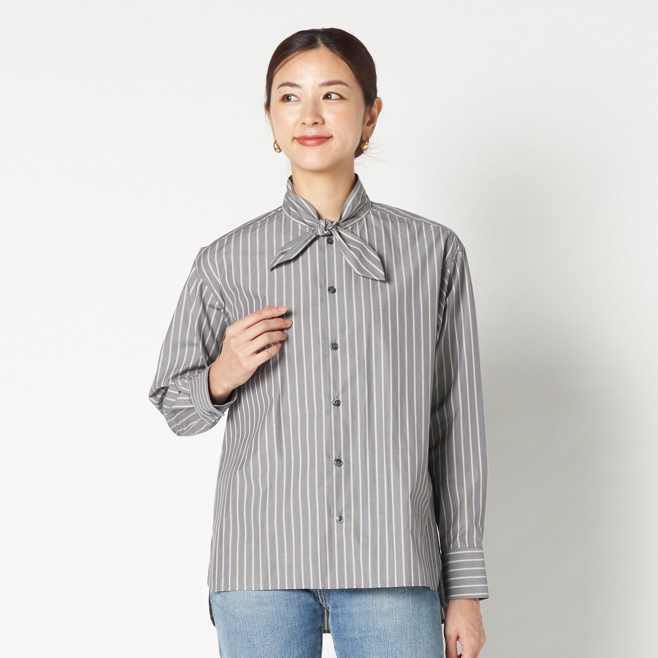 HELIOPOLE「HELIOPOLE SCARF COLLAR SHIRT」|シャツ・ブラウス|