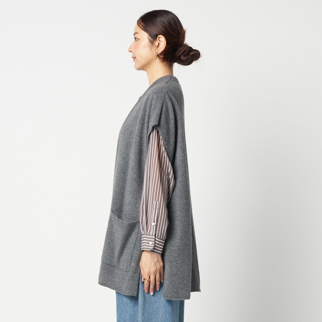 HELIOPOLE「HELIOPOLE WOOL CASHMERE 2 WAY GILET」|ニット・セーター|