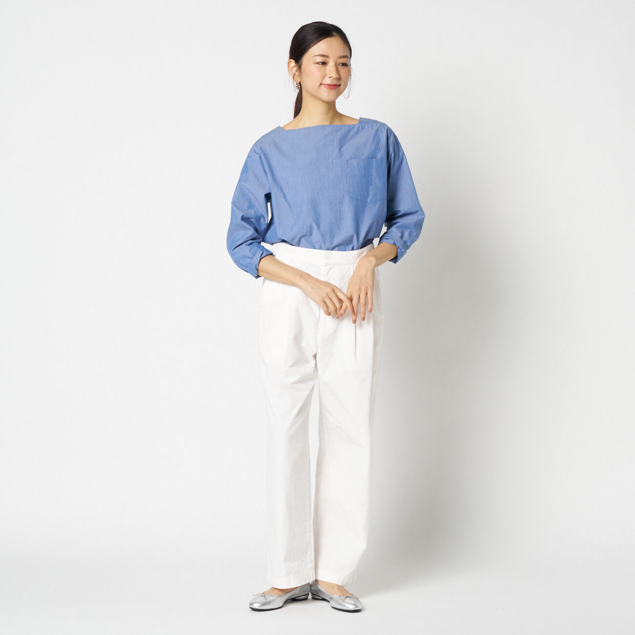 HELIOPOLE「HELIOPOLE SQUARE NECK PULLOVER」|シャツ・ブラウス|