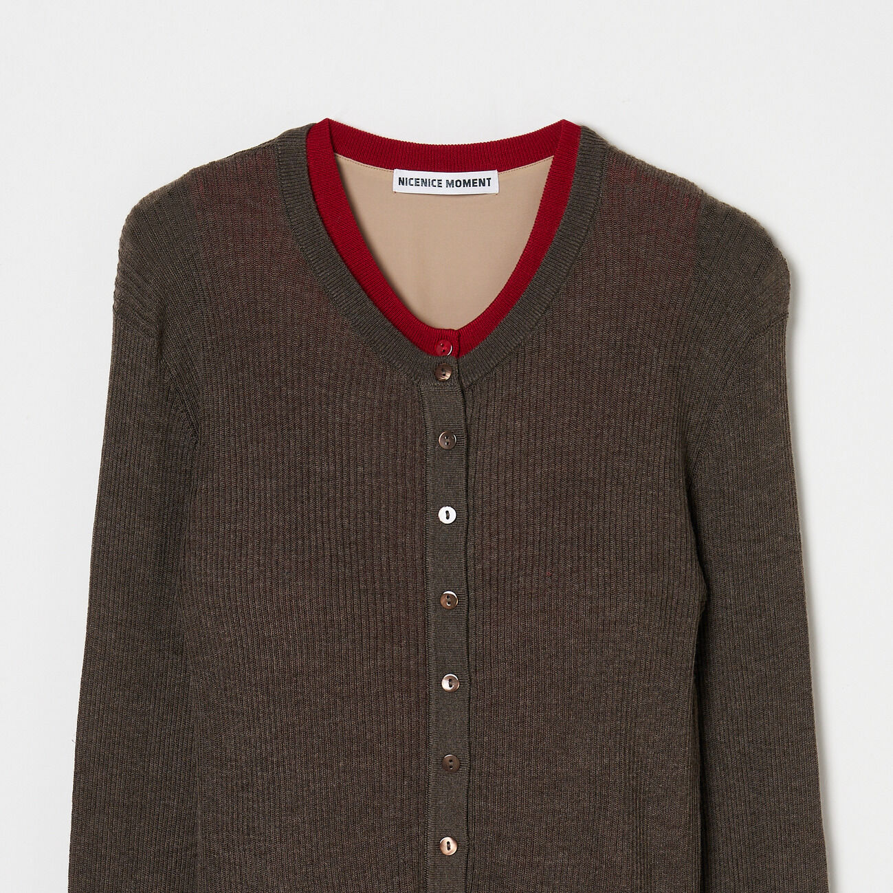  「NICENICE MOMENT LAYERED KNIT CARDIGAN」|ニット・セーター|