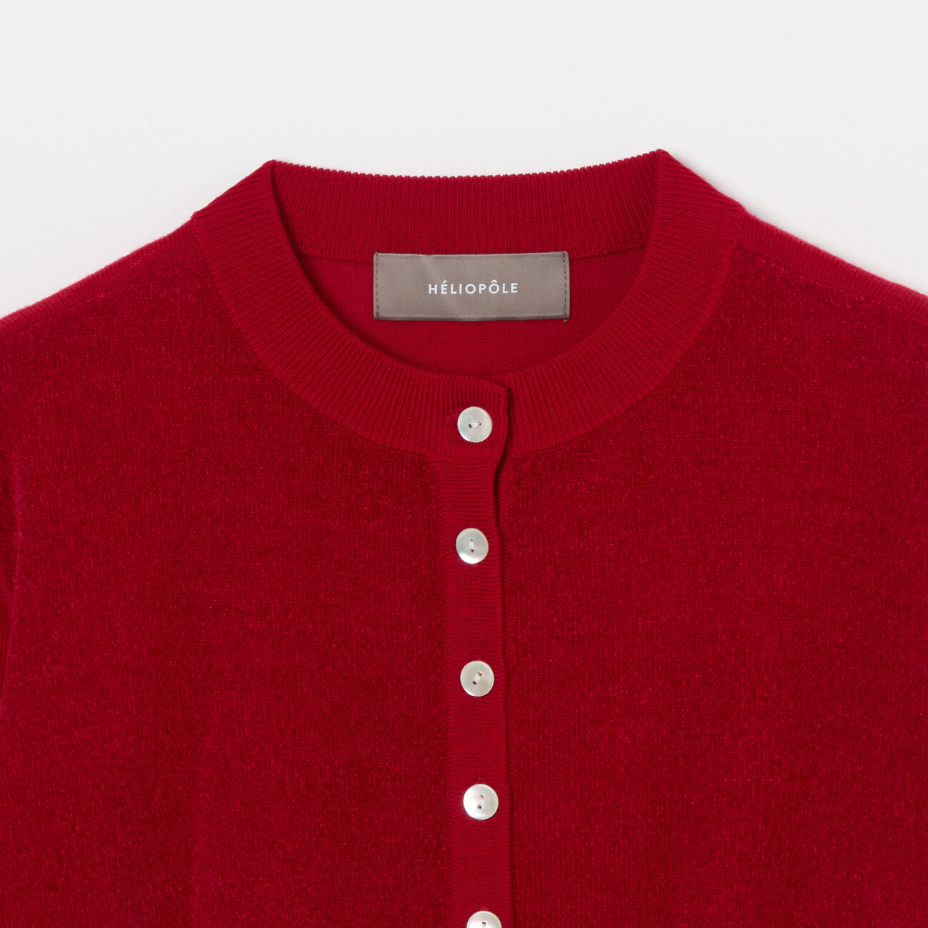 HELIOPOLE「HELIOPOLE VELOUR CREW NECK CARDIGAN」|ニット・セーター|