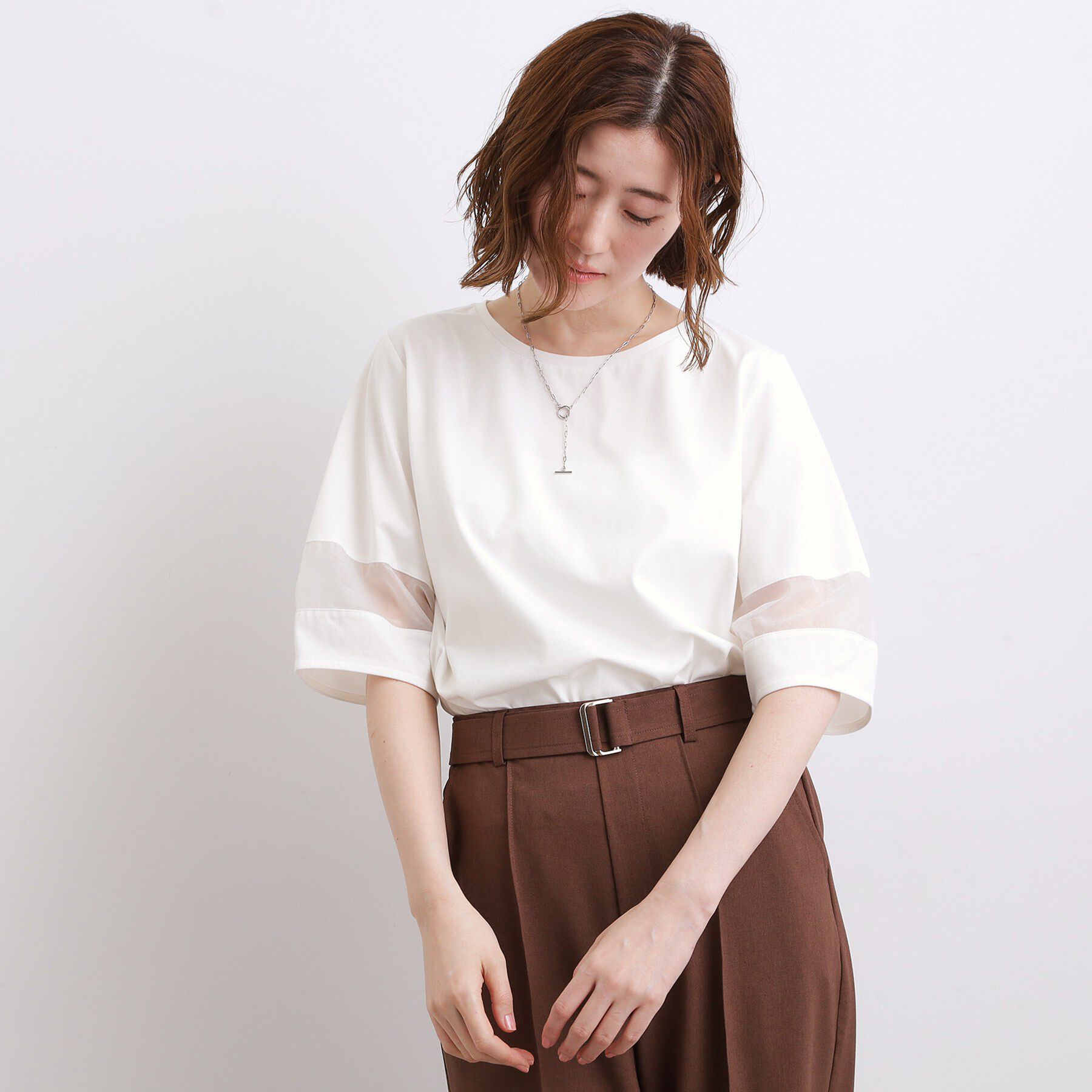 grove「【吸水速乾・UVカット】シアードッキングランタンスリーブTシャツ」|Tシャツ・カットソー|