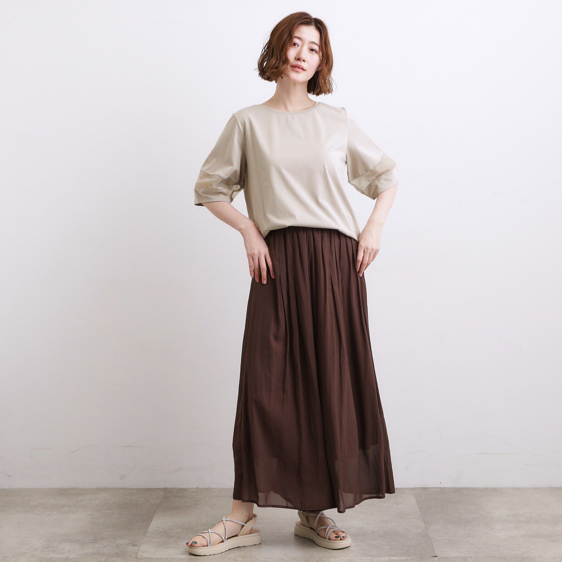 grove「【吸水速乾・UVカット】シアードッキングランタンスリーブTシャツ」|Tシャツ・カットソー|