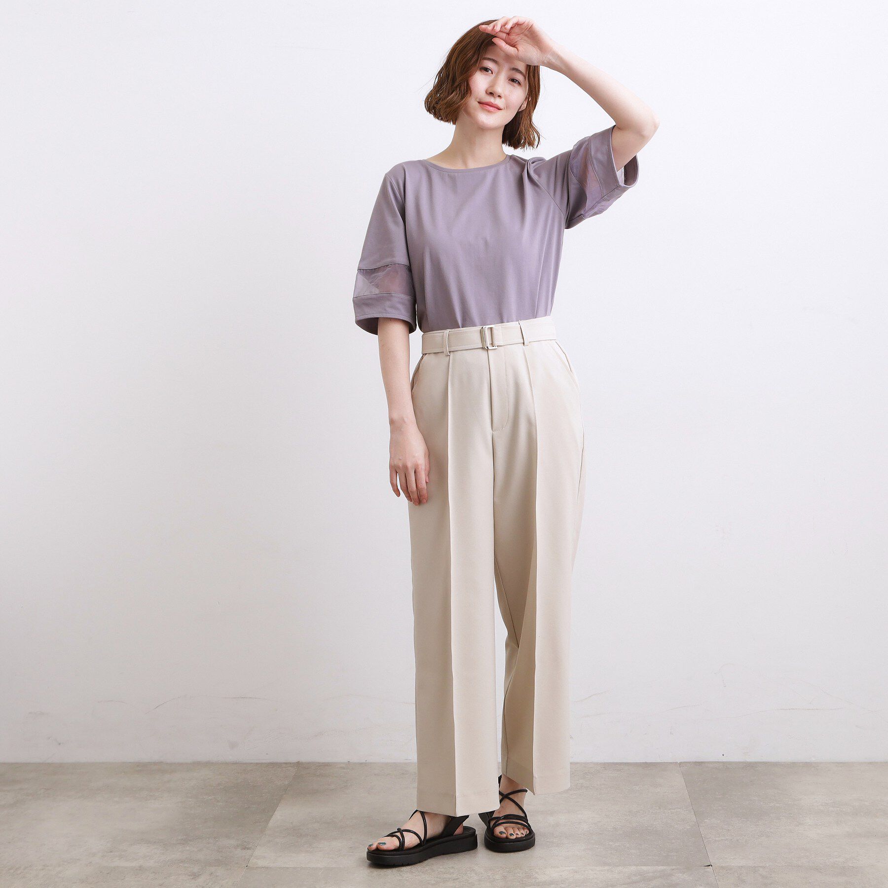 grove「【吸水速乾・UVカット】シアードッキングランタンスリーブTシャツ」|Tシャツ・カットソー|