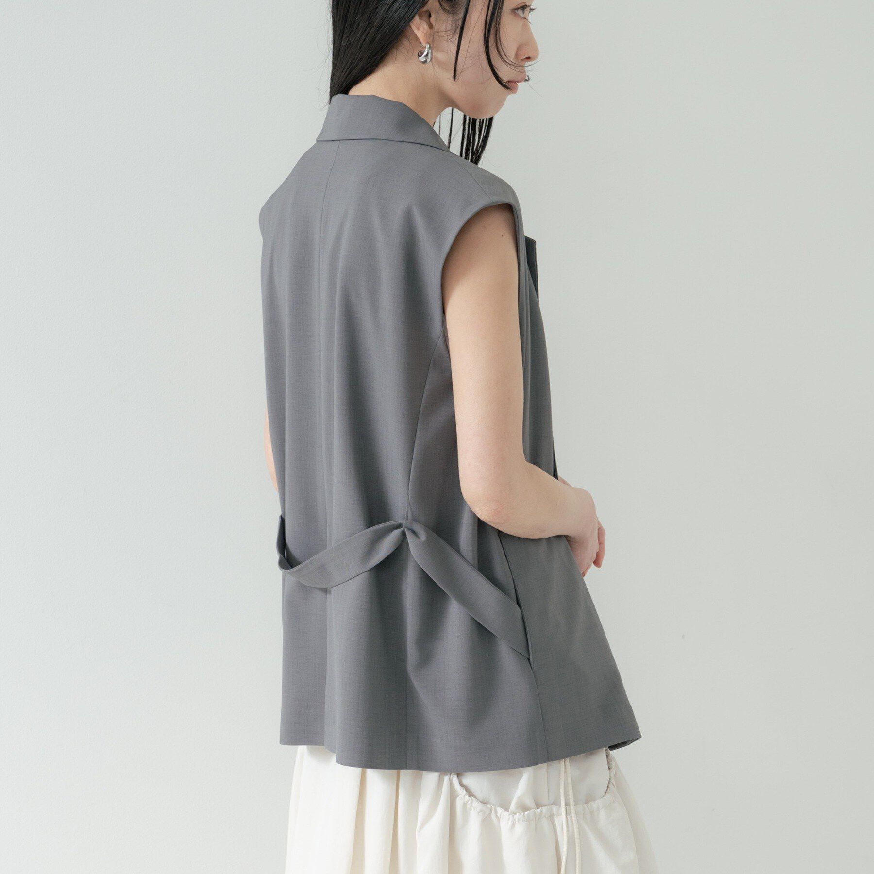 GALLEST「Comfy SET UP｜ベルテッドジレ【セットアップ対応／通勤／カセット服／接触冷感／UVカット】」|ベスト・ジレ|