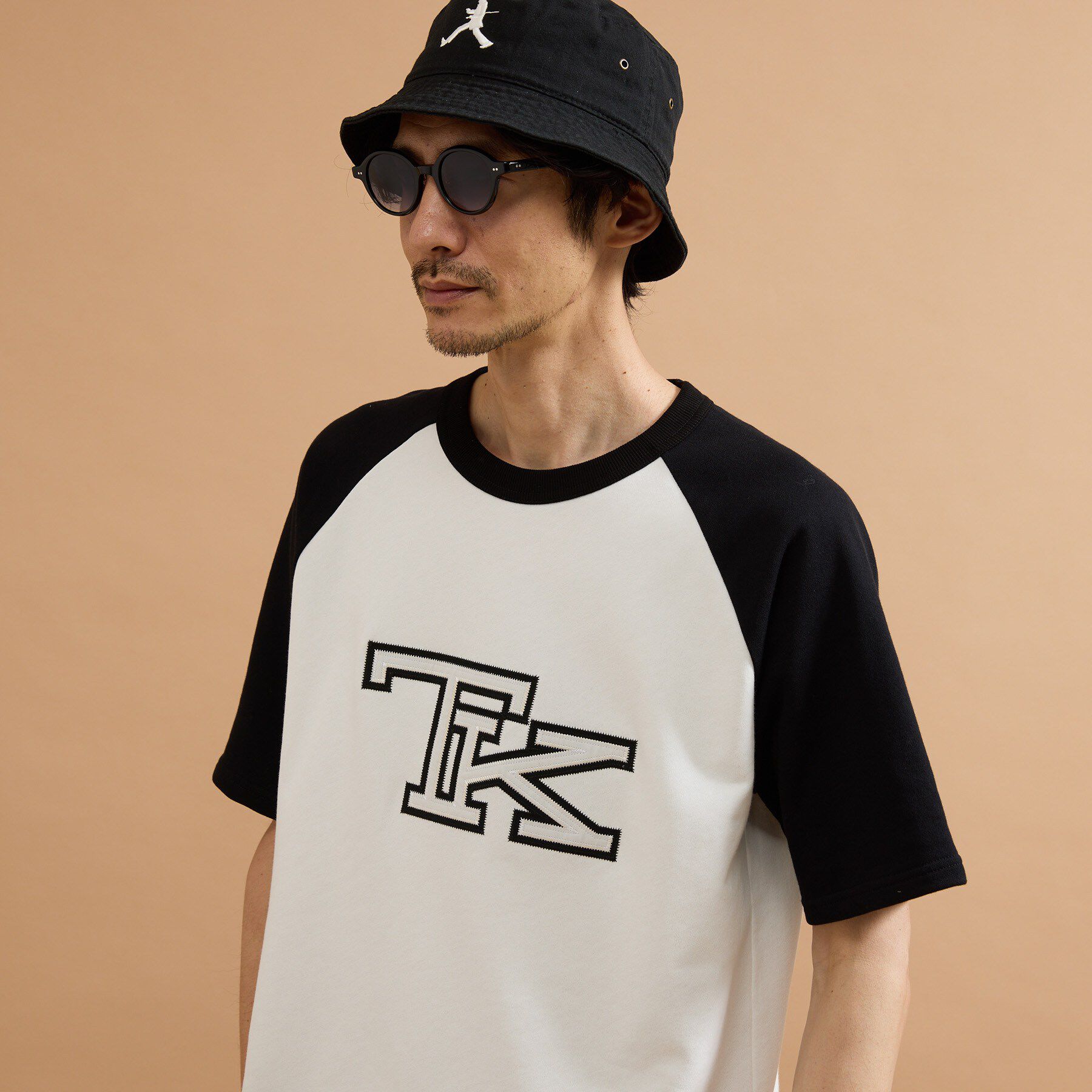 40CARATS&525「カレッジ風TKラグラン配色ミニ裏毛T」|Tシャツ・カットソー|