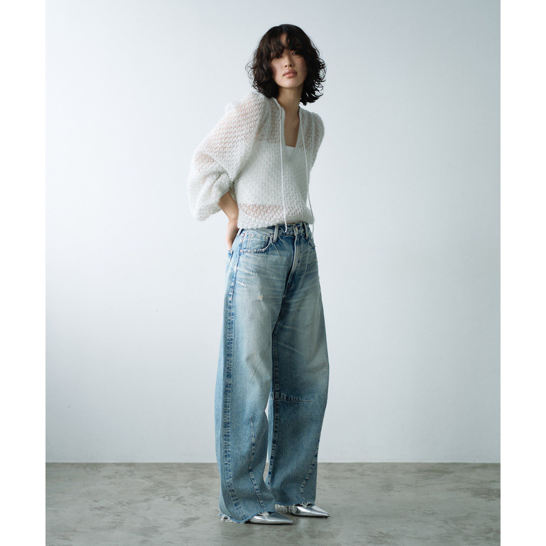 CODE A「2way sheer mohair pullover」|ニット・セーター|