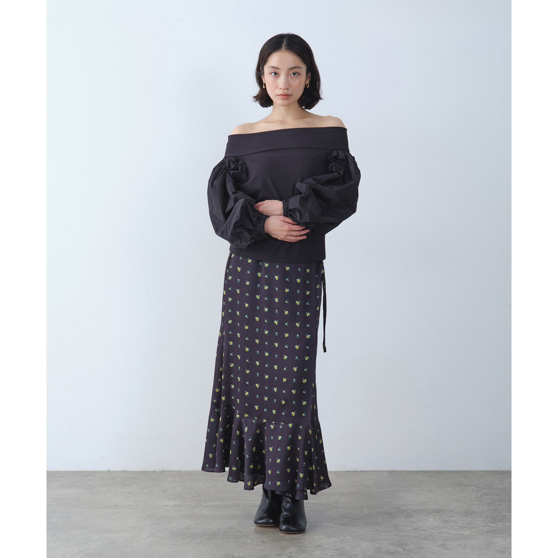CODE A「blooming flower wrap skirt」|スカート|