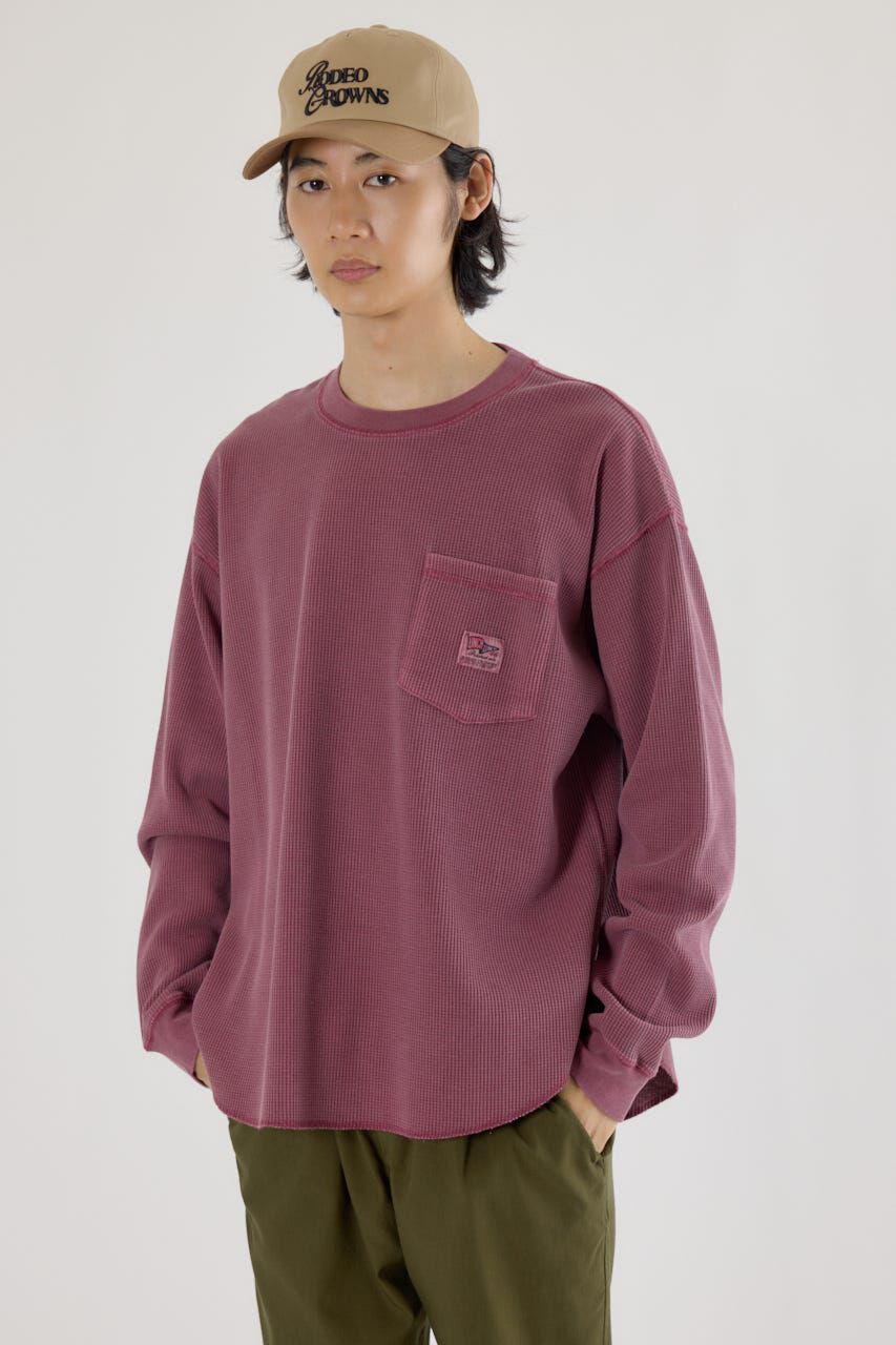 RODEO CROWNS「ピグメントワッフルトップス」|Tシャツ・カットソー|