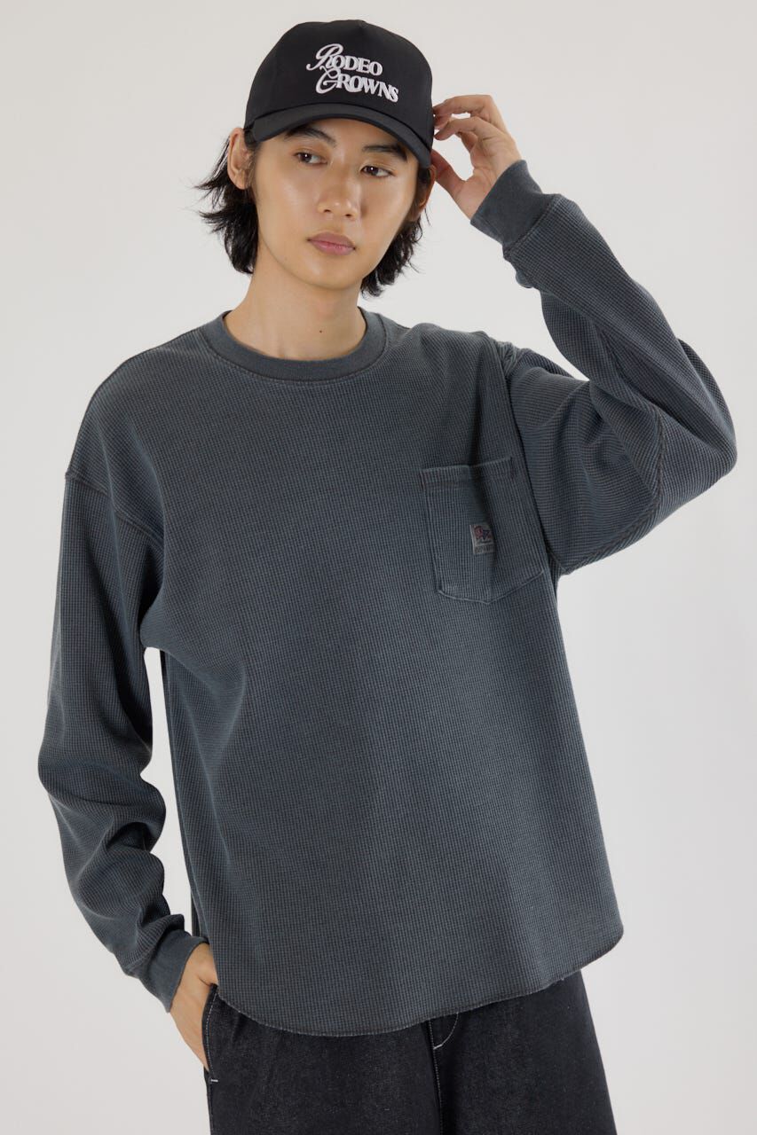 RODEO CROWNS「ピグメントワッフルトップス」|Tシャツ・カットソー|
