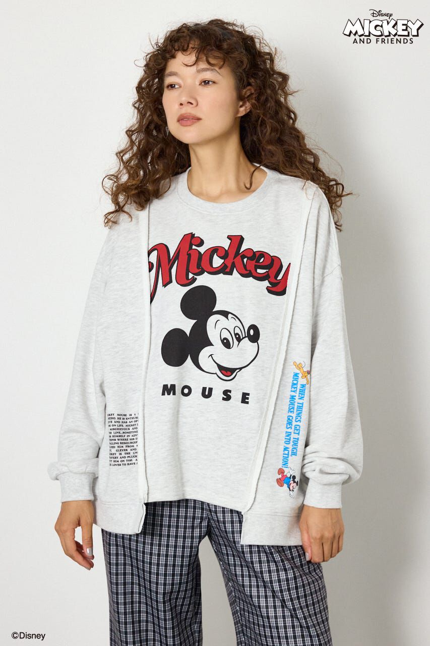 RODEO CROWNS「(ミッキー＆フレンズ)ドッキングトップス」|パーカー|L/T.GRY1