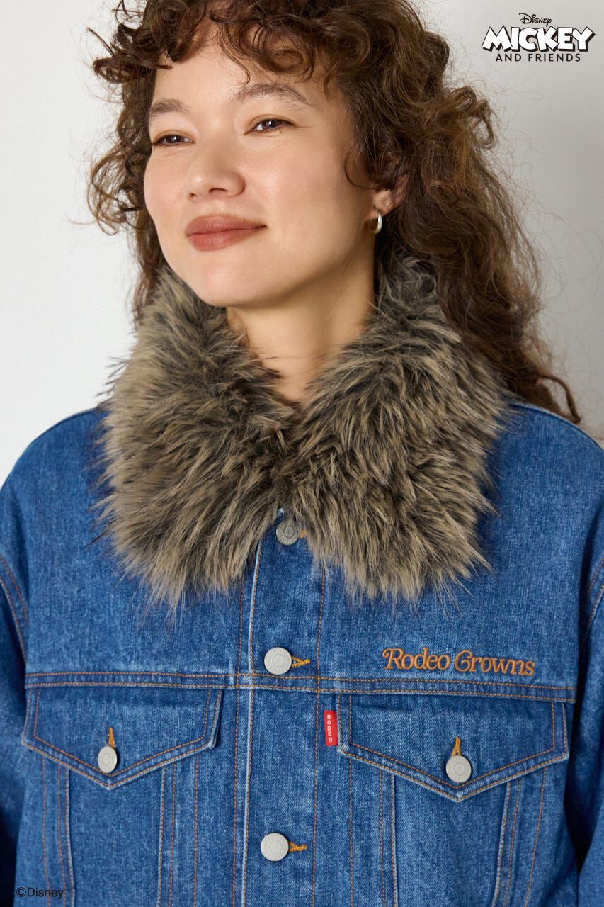 RODEO CROWNS「(ミッキー＆ミニー)フェイスパッチDENIMジャケット」|デニムジャケット|