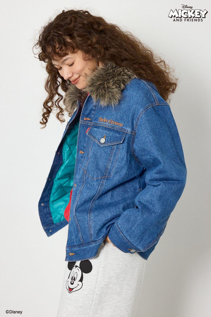 RODEO CROWNS「(ミッキー＆ミニー)フェイスパッチDENIMジャケット」|デニムジャケット|