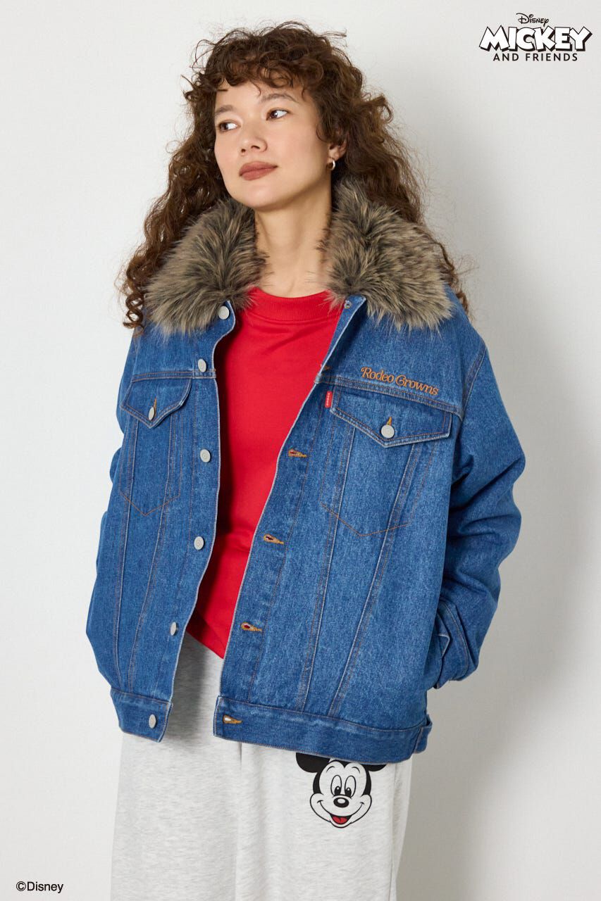 RODEO CROWNS「(ミッキー＆ミニー)フェイスパッチDENIMジャケット」|デニムジャケット|