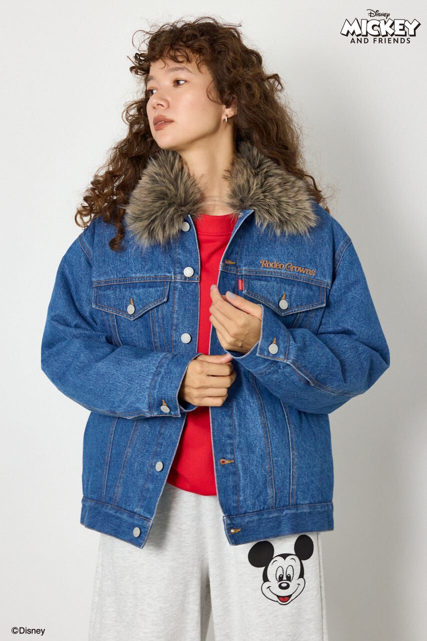 RODEO CROWNS「(ミッキー＆ミニー)フェイスパッチDENIMジャケット」|デニムジャケット|