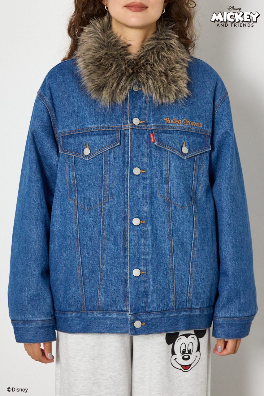 RODEO CROWNS「(ミッキー＆ミニー)フェイスパッチDENIMジャケット」|デニムジャケット|