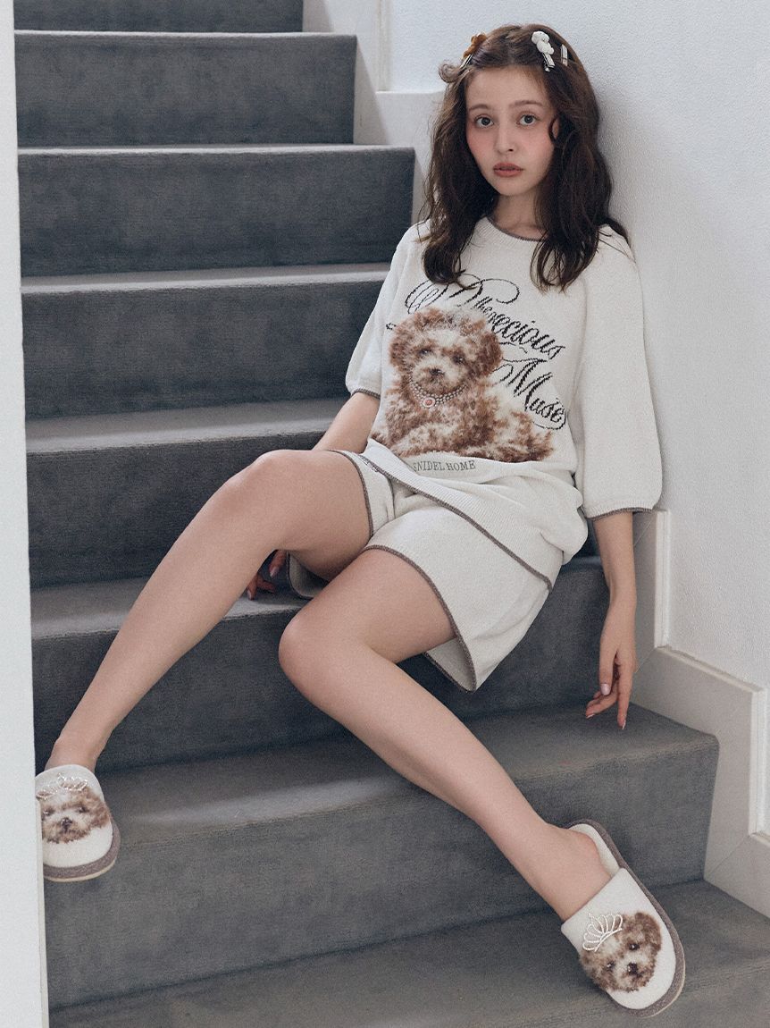 SNIDEL HOME「【WEB限定】【セット商品】DOGラメジャガードプルオーバー＆ショートパンツSET」|ルームウェア|