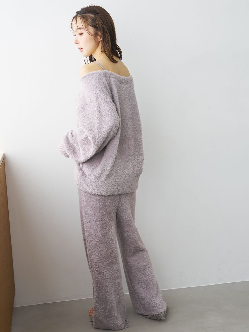 SNIDEL HOME「レースニットロングパンツ」|ルームウェア|